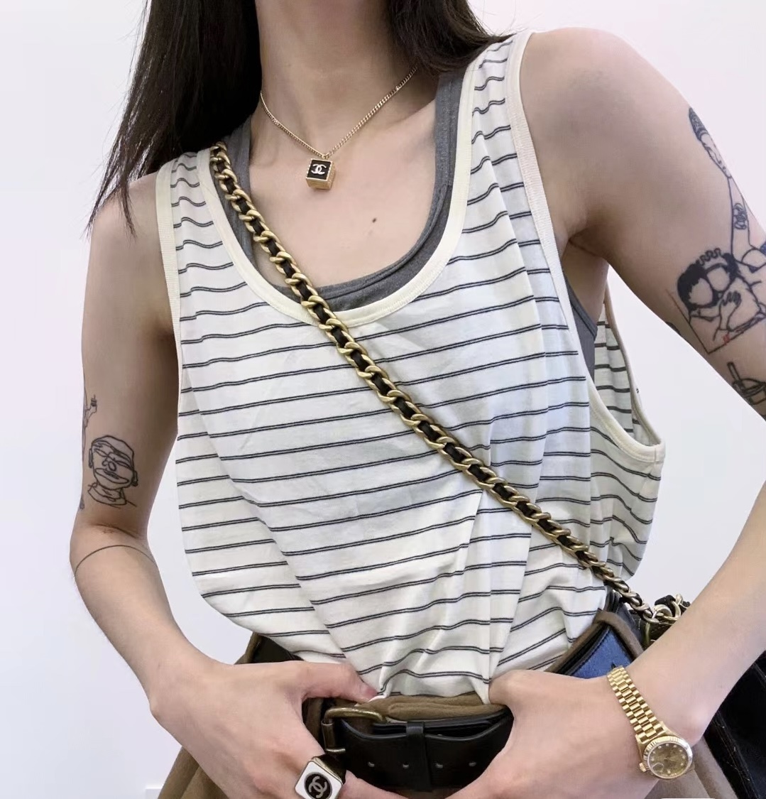 Chanel Black Square Tag Pendant Necklace Minimalist - Original Replica Club