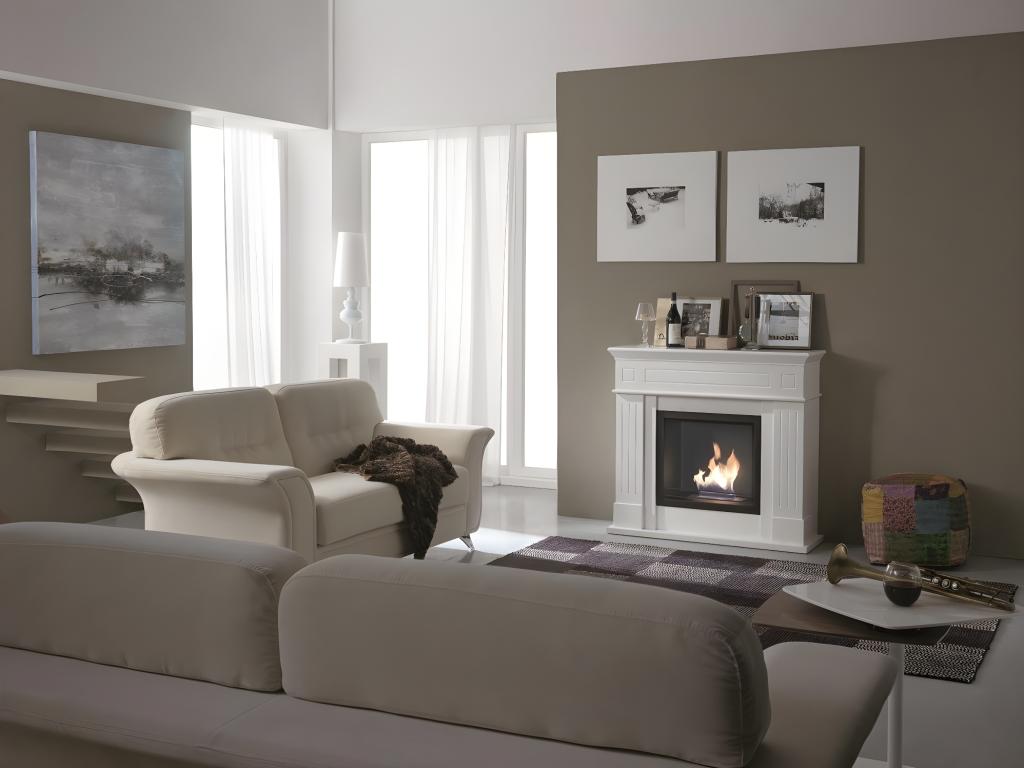 Suelo de diseño bio-chimenea bioetanol Lujodec 102 x 37 xh 110 cm