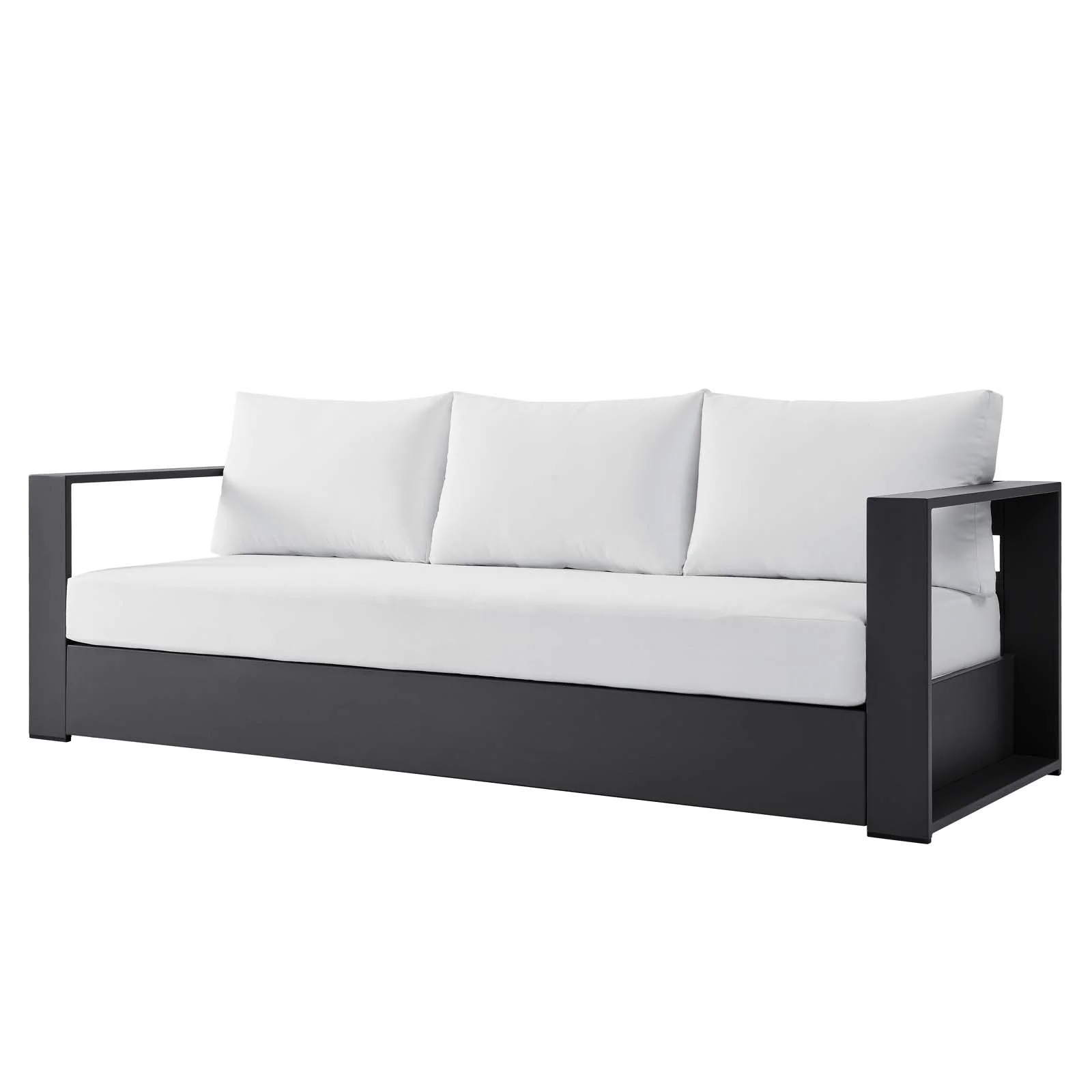 Lounge Sofa Table Set, Grey Gray, Aluminum, Metal, Fabric, Modern Contemporary, Outdoor Patio Balcony Cafe Bistro Garden Furniture Hotel Hospitality - Image 27