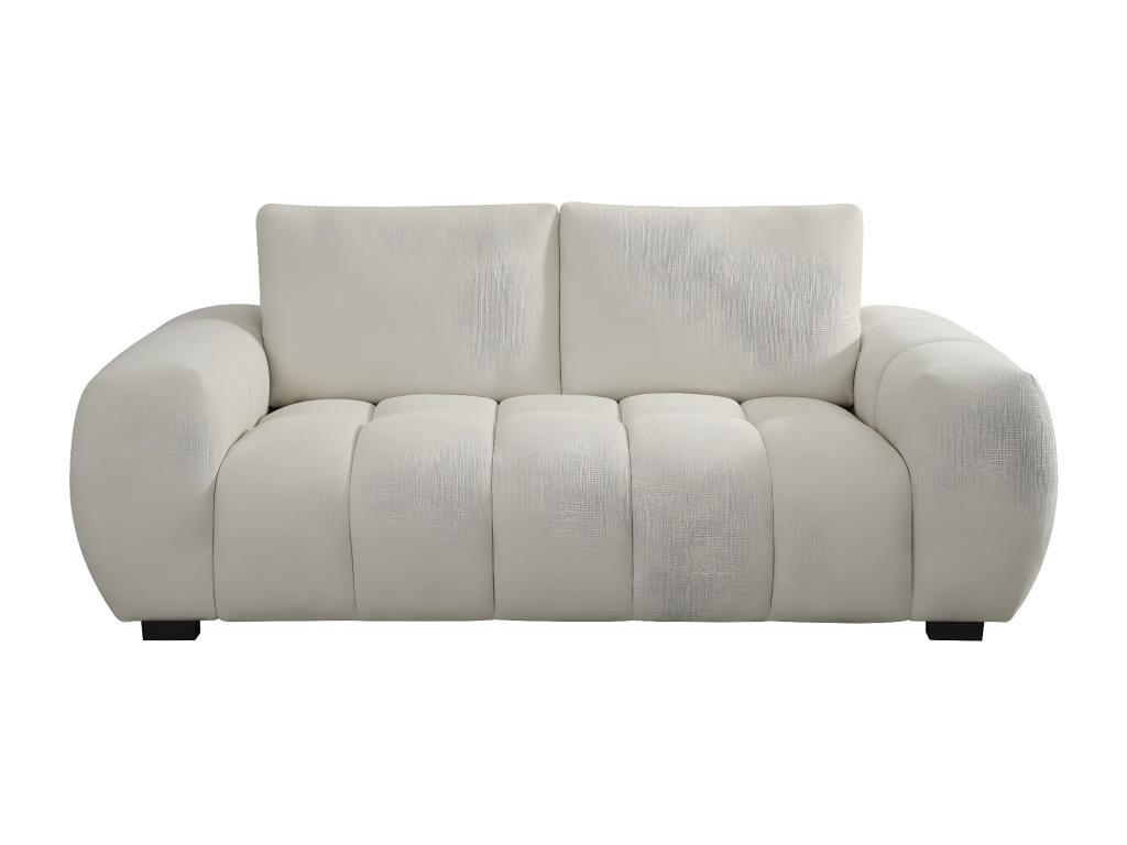Sofá de tela de chenilla de 3 plazas - beige