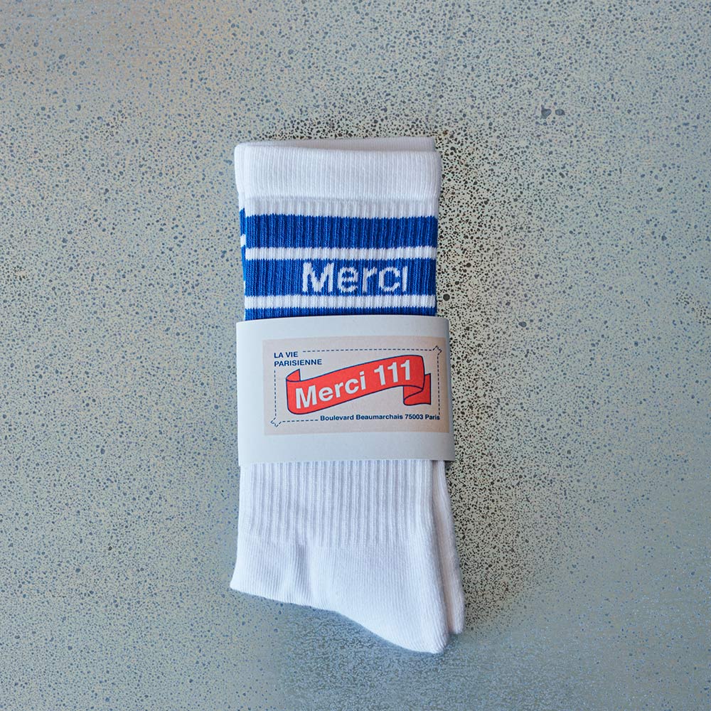 Merci - Chaussettes en coton - Bleu Matisse
