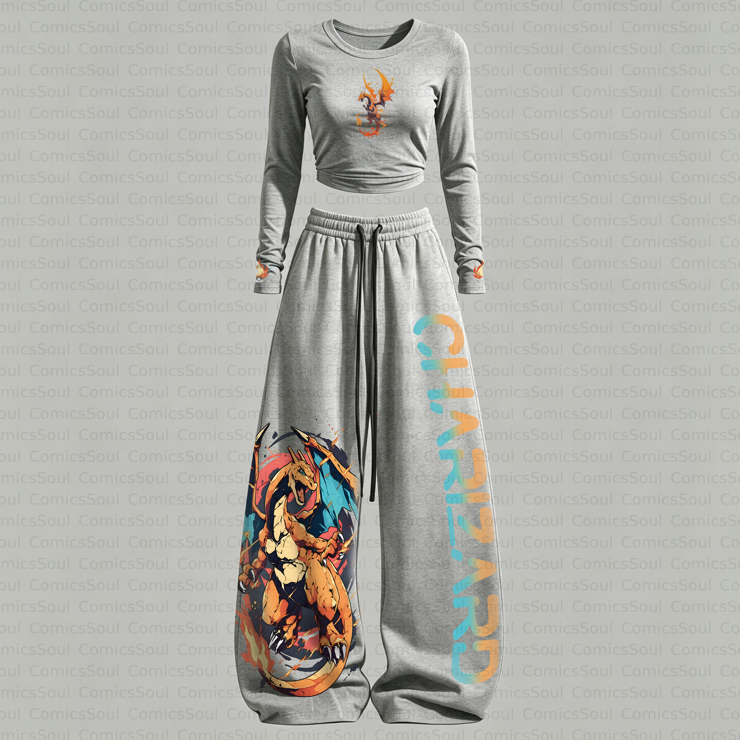 Pokémon Long-Sleeve Top and Elastic-Waist Pants Set TeeThreads Sustain the Scene with Custom Apparel