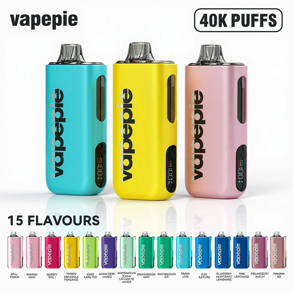 🏆VAPEPIE Bester Einweg-Vape – 40000 Züge, 25 ml, auslaufsicher, sichtbares E-Liquid-Fenster, langanhaltend💨🔥
