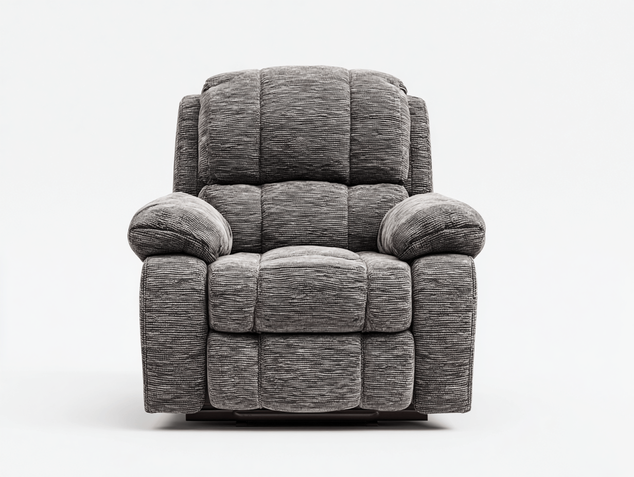 Sillón reclinable tapizado en tela – gris oscuro – con función relax