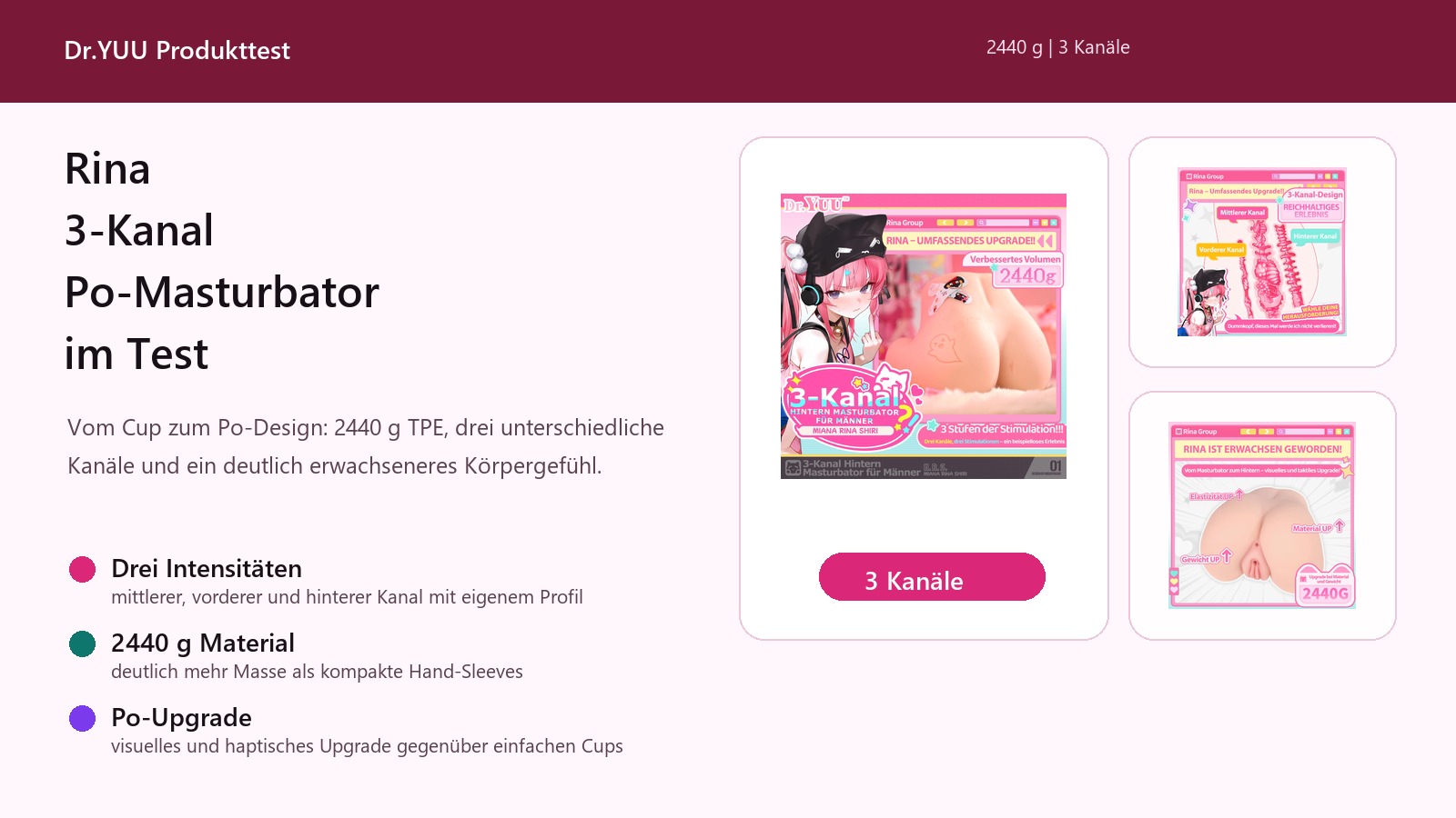 Dr.YUU Rina 3-Kanal Po-Masturbator im Test