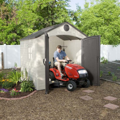 8 ft. W x 7 ft. 4 in. D Plastic Storage Shed