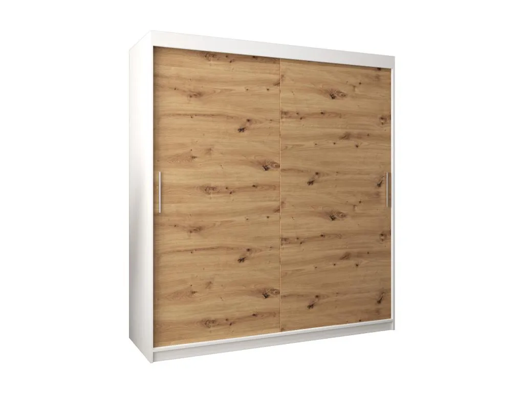 Armario Alkifurniturees de puertas correderas 200/180/62 2 puertas (blanco/artisan) 08564LPRY