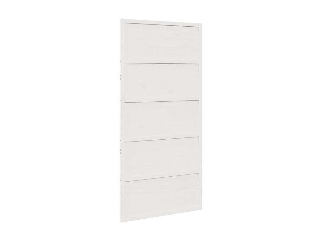 Puerta de granero madera maciza pino blanca 100x208 cm