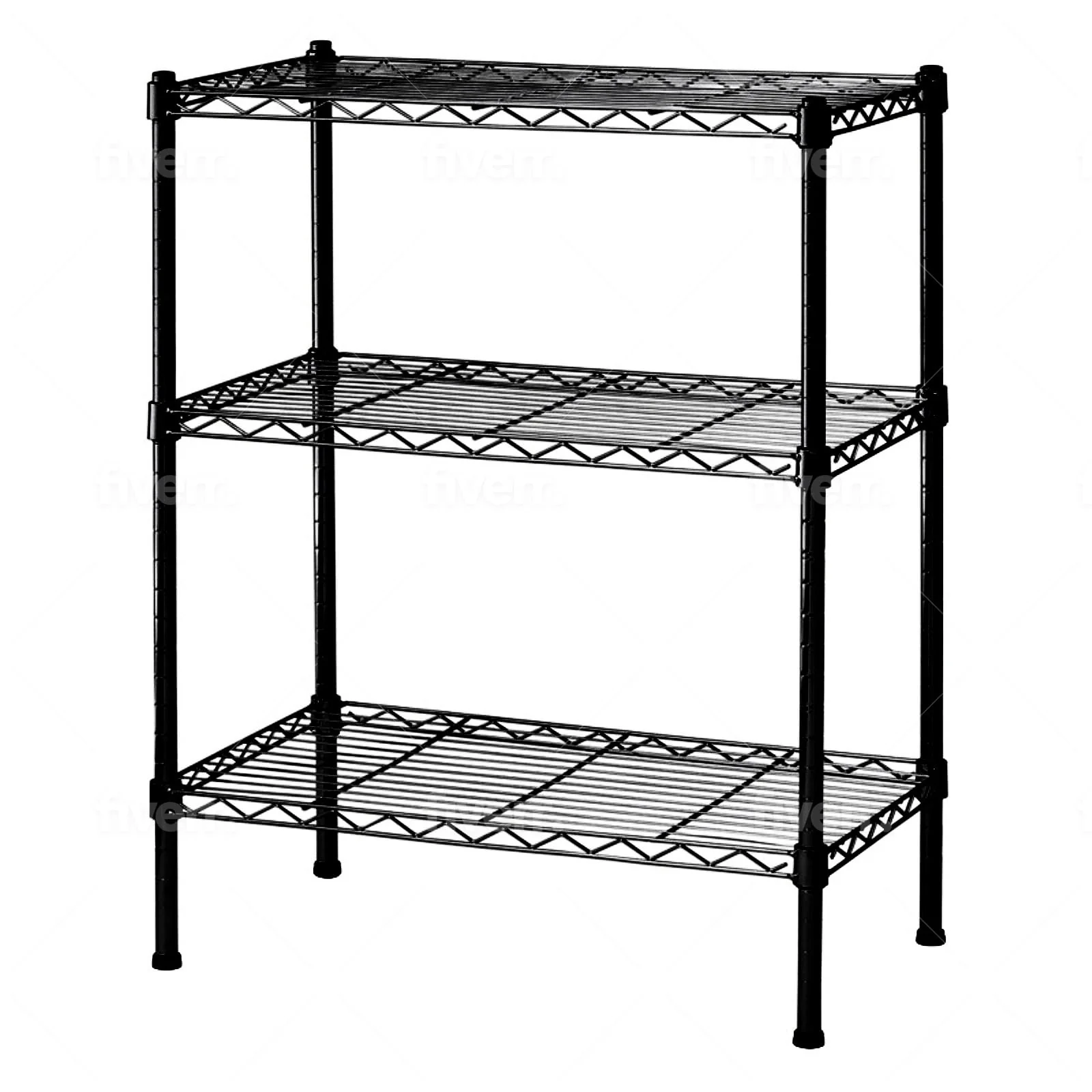 Juggernaut Storage Easy Assembly 24"W x 14"D x 30"H 3-Shelf Shelving Unit, Black - image 1