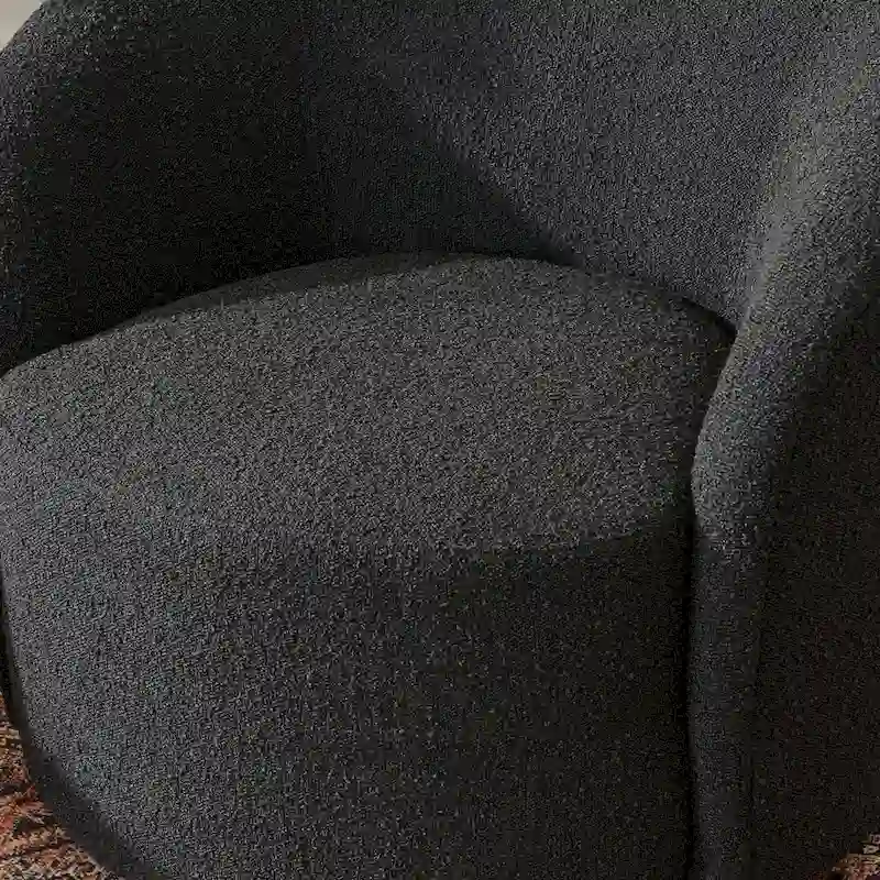 Set of 2 KINWELL 34-Inch Wide Upholstered Swivel Barrel Chairs