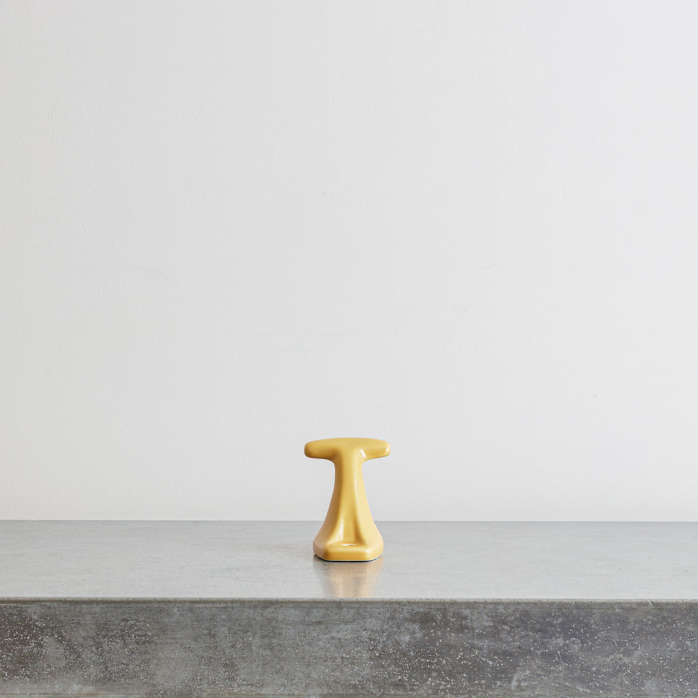 Patère porcelaine - Jaune