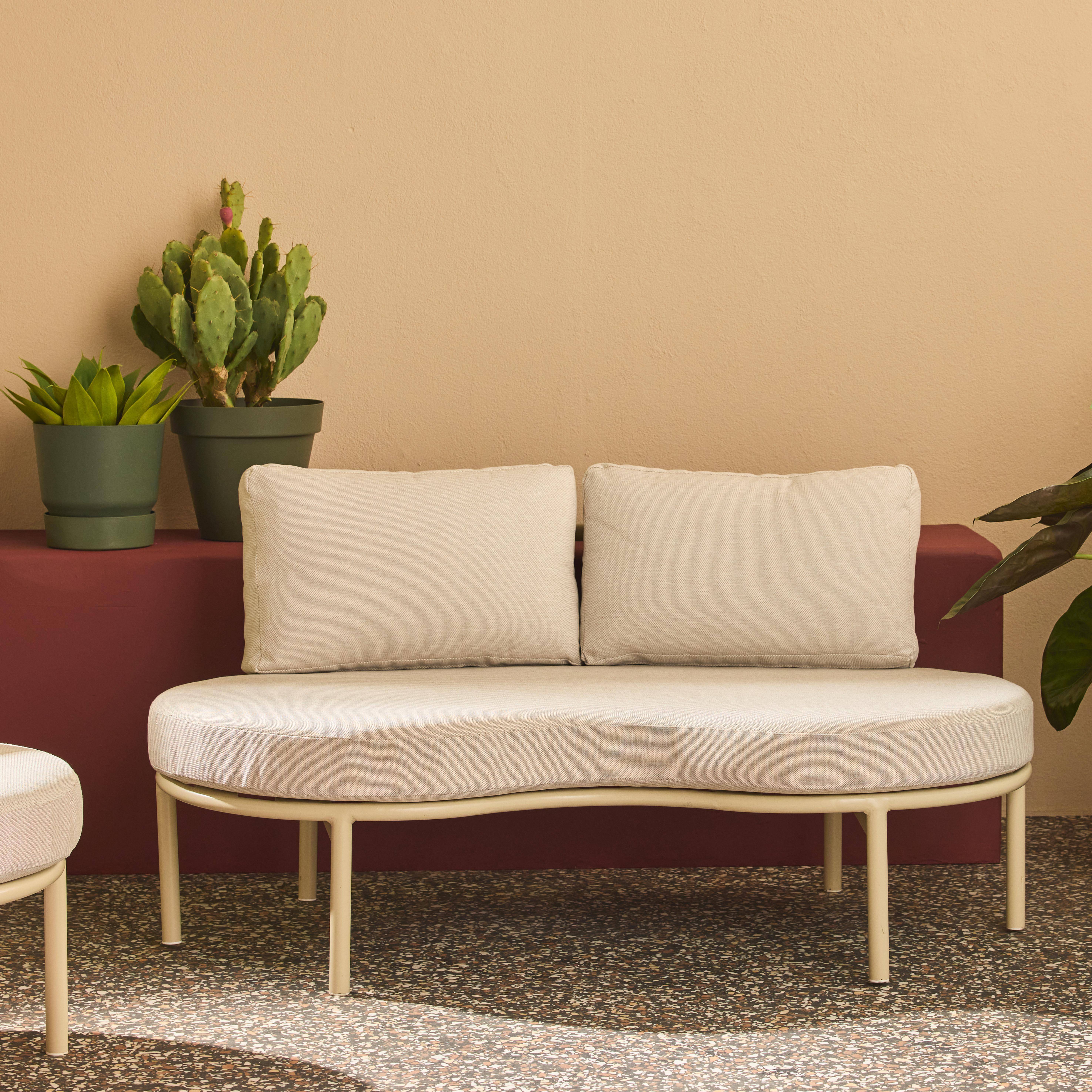Solena - Conjunto de jardín de aluminio, 4 plazas