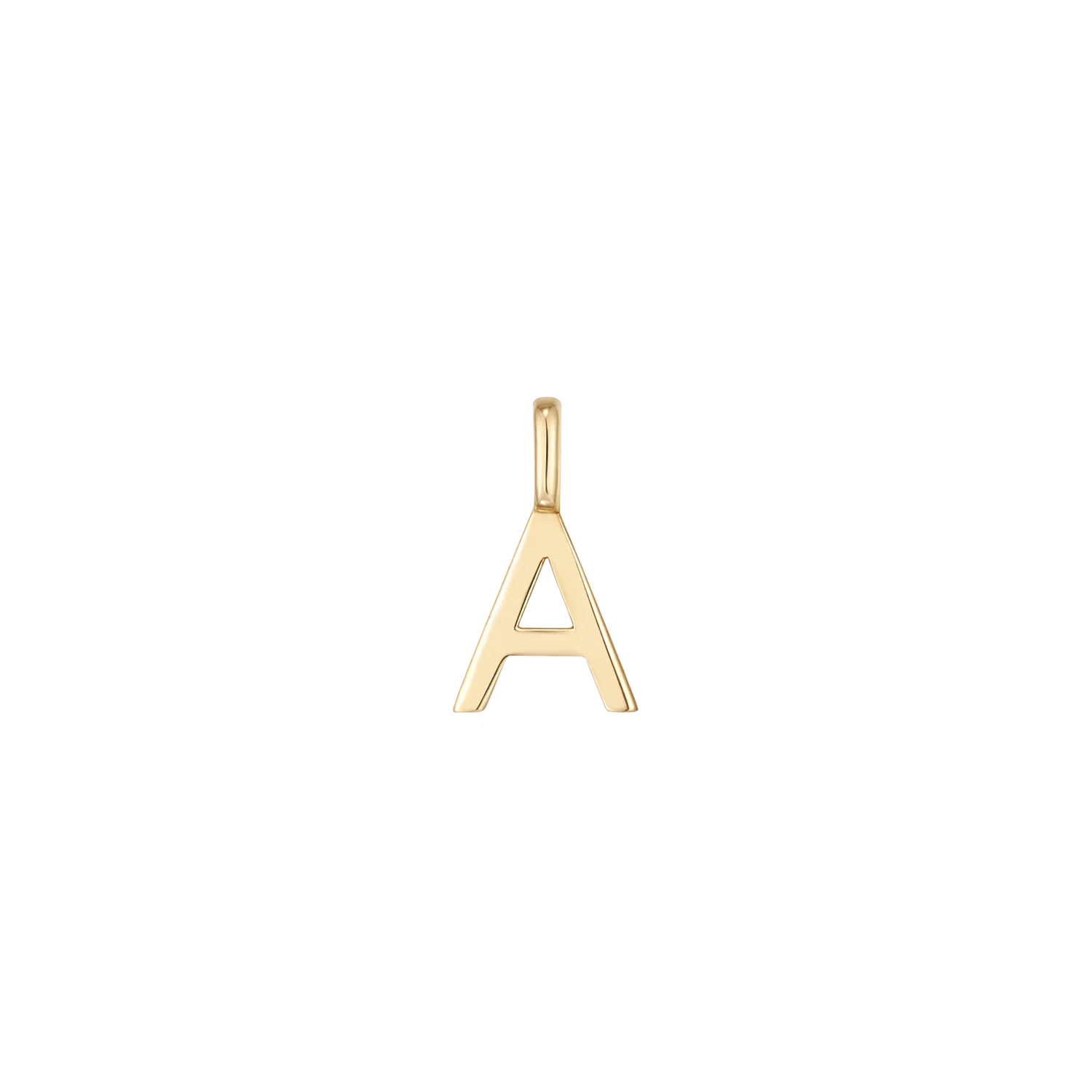 Classic Initial Necklace Charm 14K