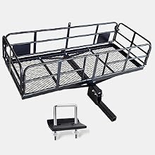 high rail hitch mount cargo basket