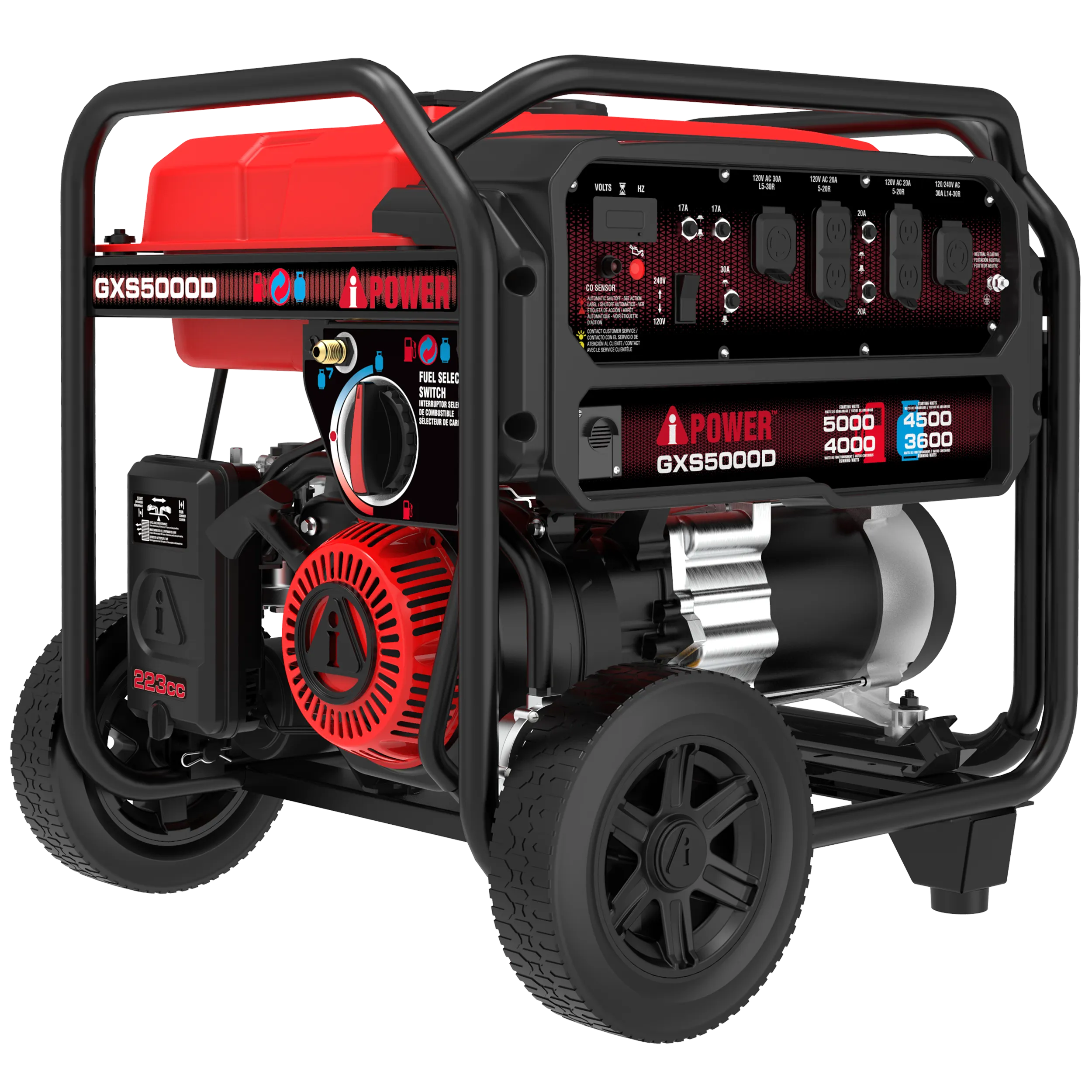 GXS5000D Dual Fuel Portable Generator