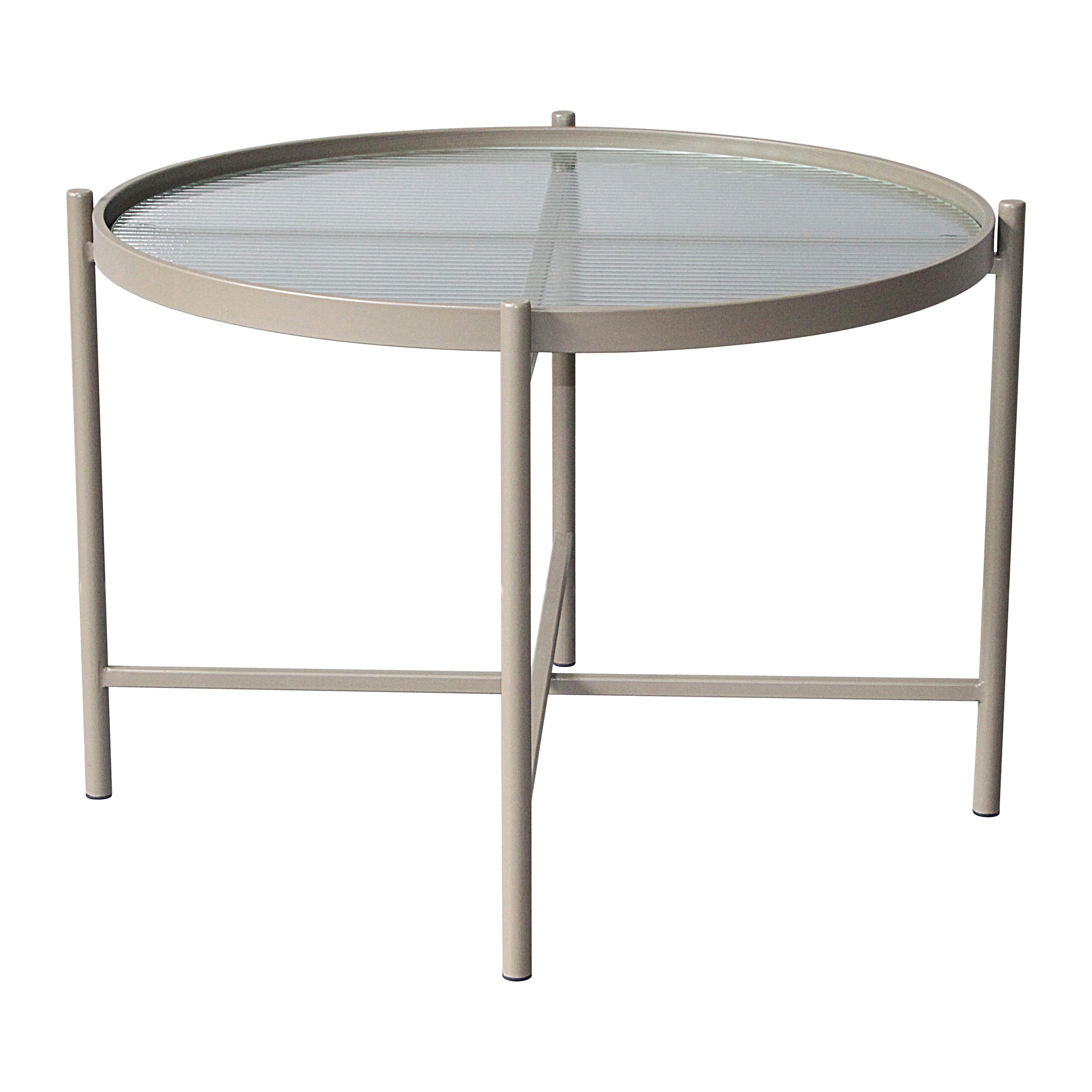 Blokker Oriel Bijzettafel H 43 x Ø 60 cm - Beige