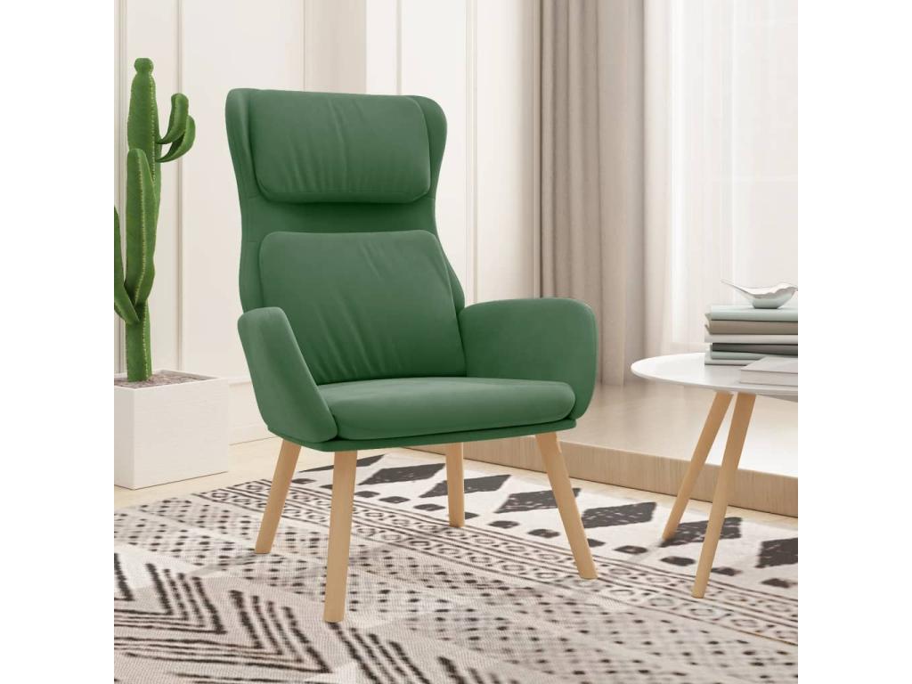 Sillón de Nestleano de terciopelo verde claro