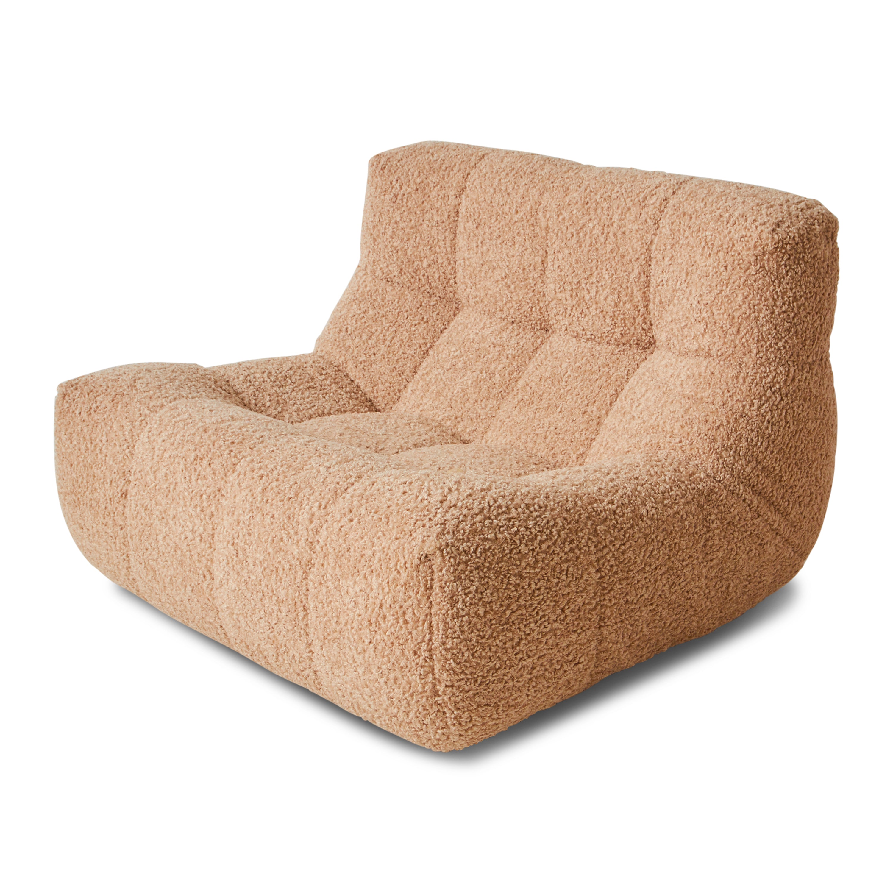 HKliving Lazy Lounge Fauteuil - Frizz Beige