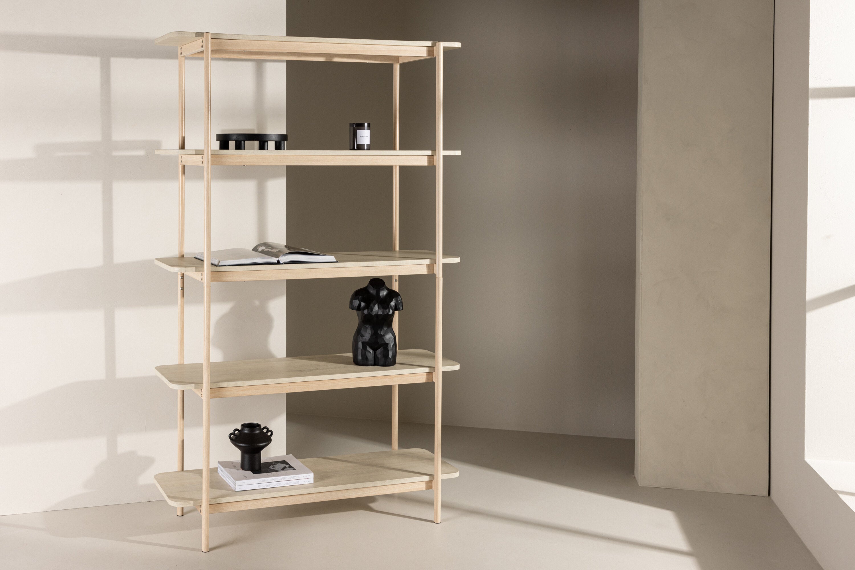 Rebellenclub Nuku Open Kast 190cm - Licht Eiken