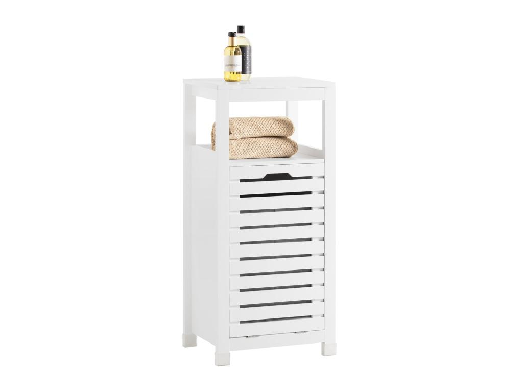 Canasto para la Colada Mueble de baño con cesto para Ropa Sucia Amario para baño Tucasago 42 x 30 x 90 cm BZR67-W Tucasago ES