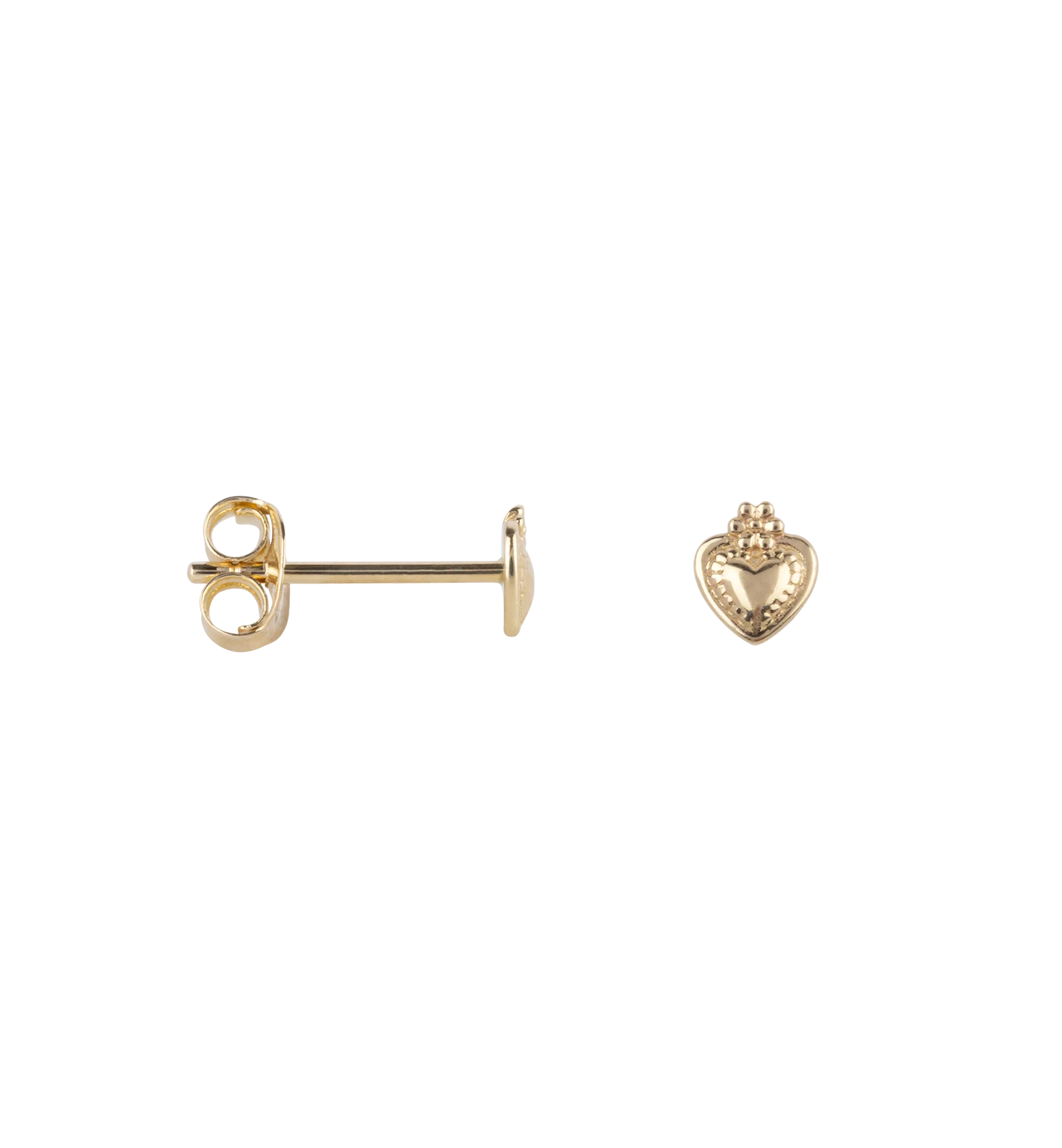 Single Whimsical Love Stud Earring 14K