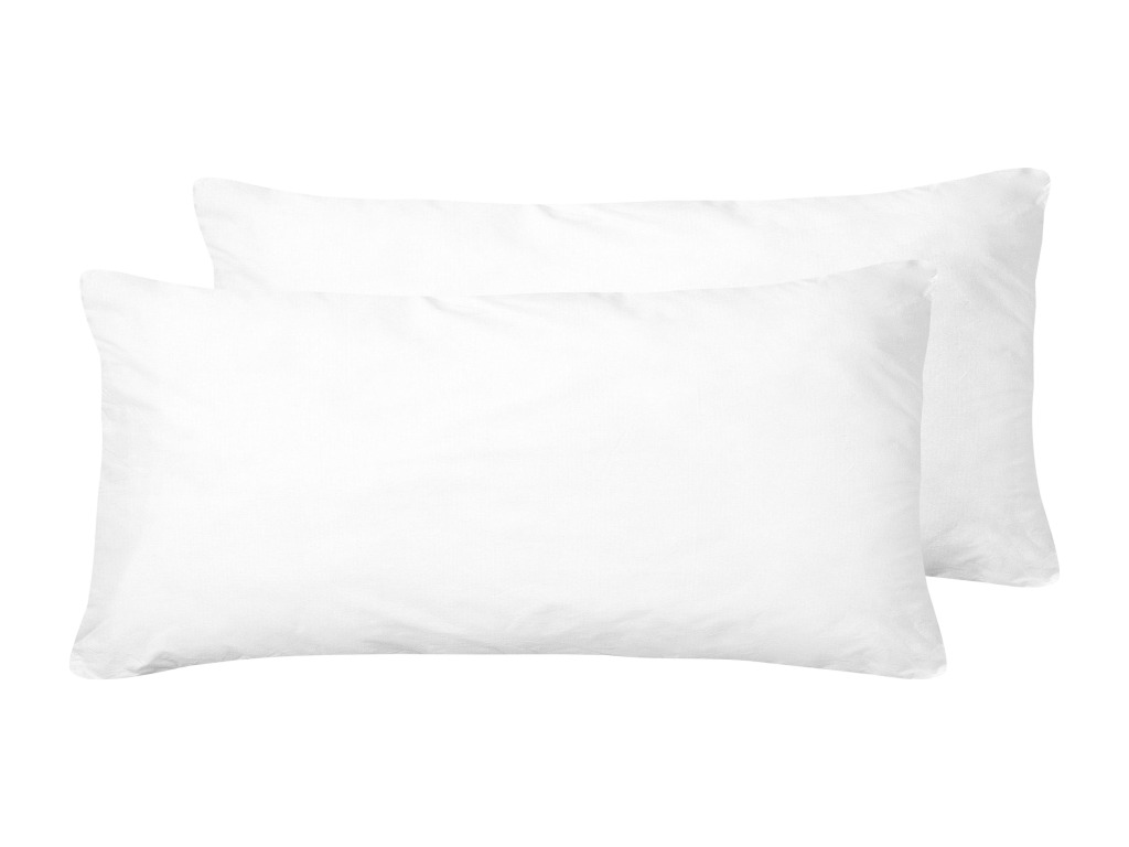 Conjunto de 2 almohadas ERRIGAL Microfibra Alta 40 x 80 cm Blanco