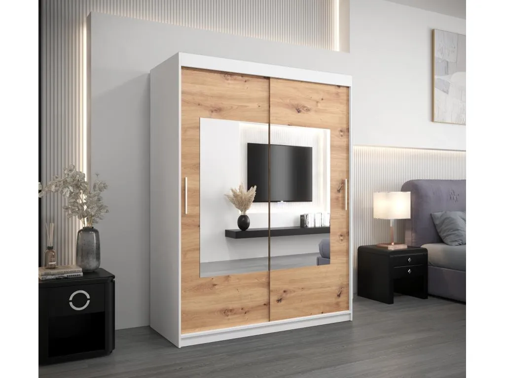 Armario Vivircalido de puertas correderas 200/150/62 2 puertas (blanco/artisan) smbr54289