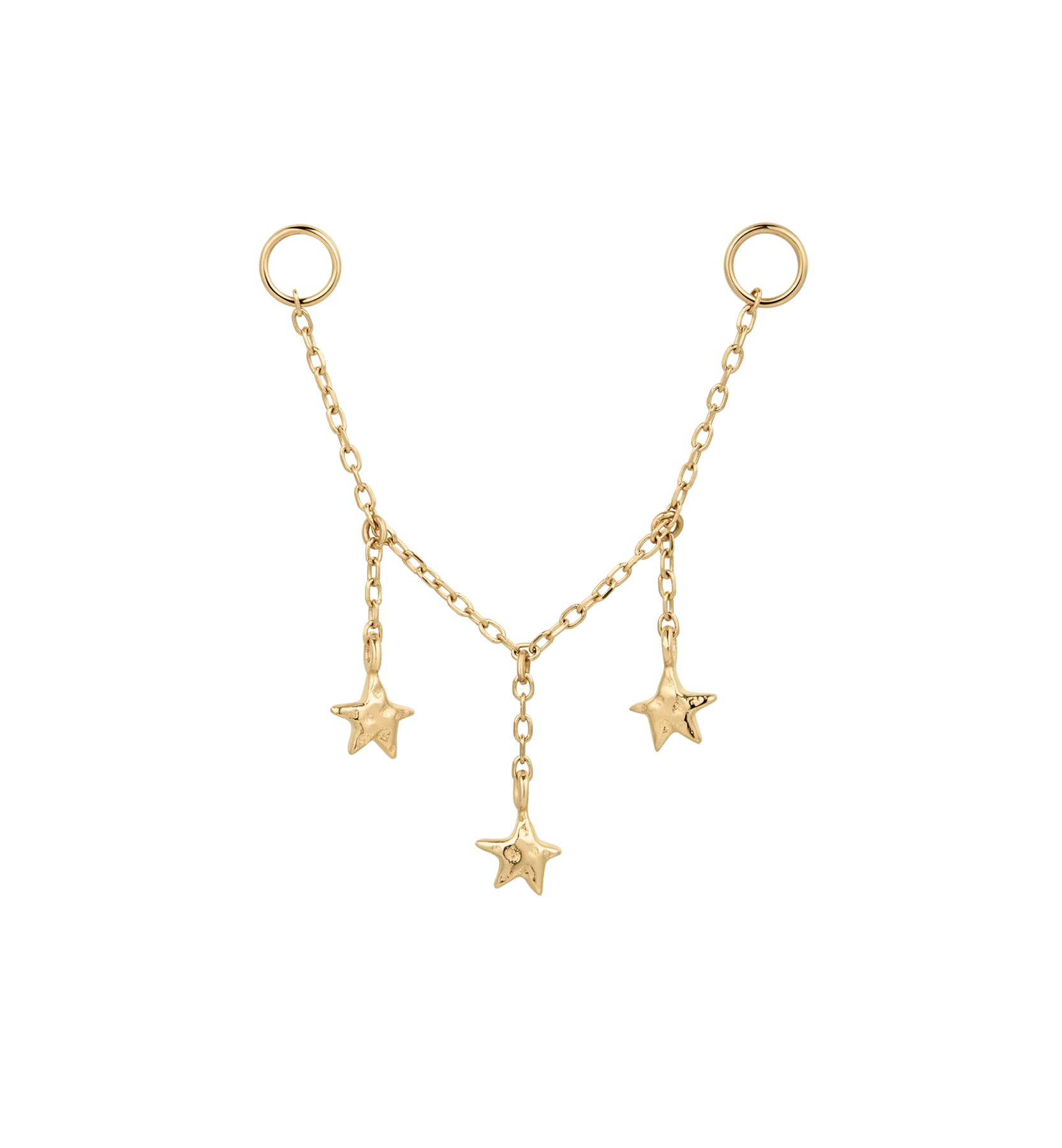 Celestial Drift Chain Piercing Charm 14K