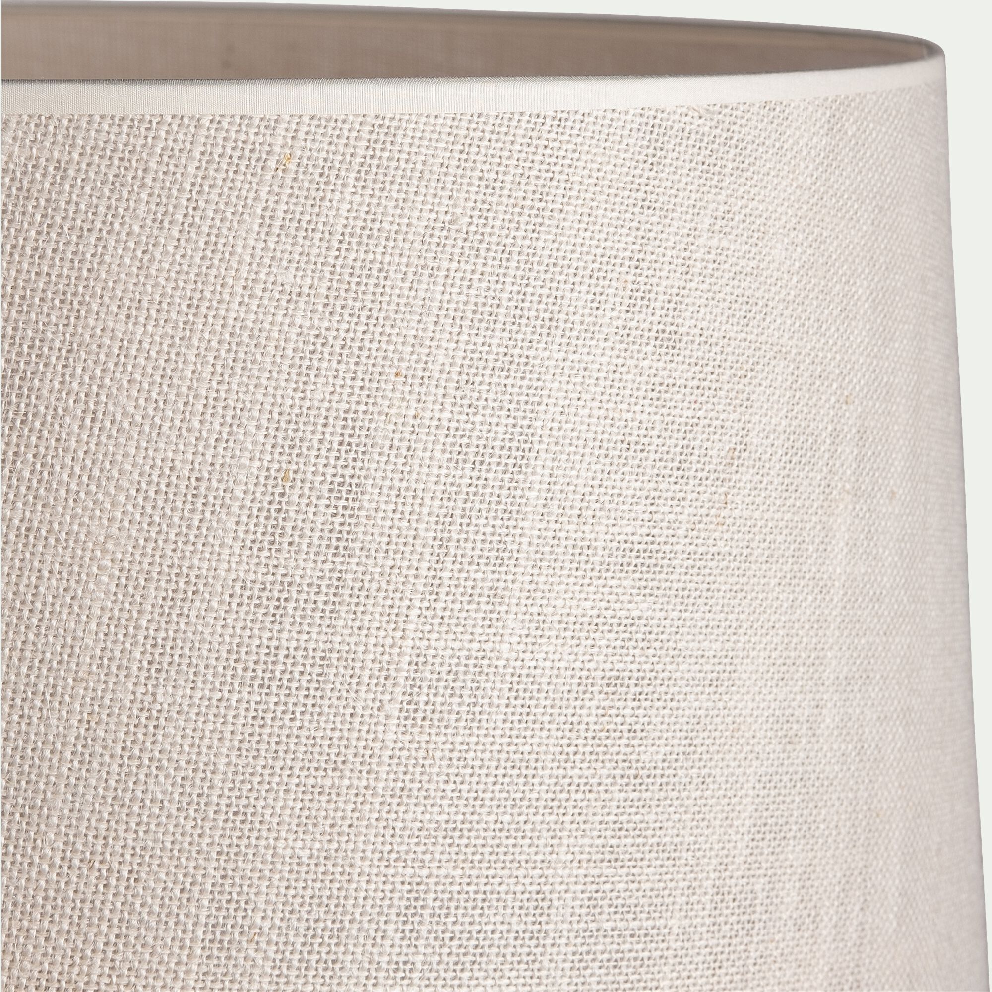LENY - Abat-jour cylindrique en jute D55cm - blanc