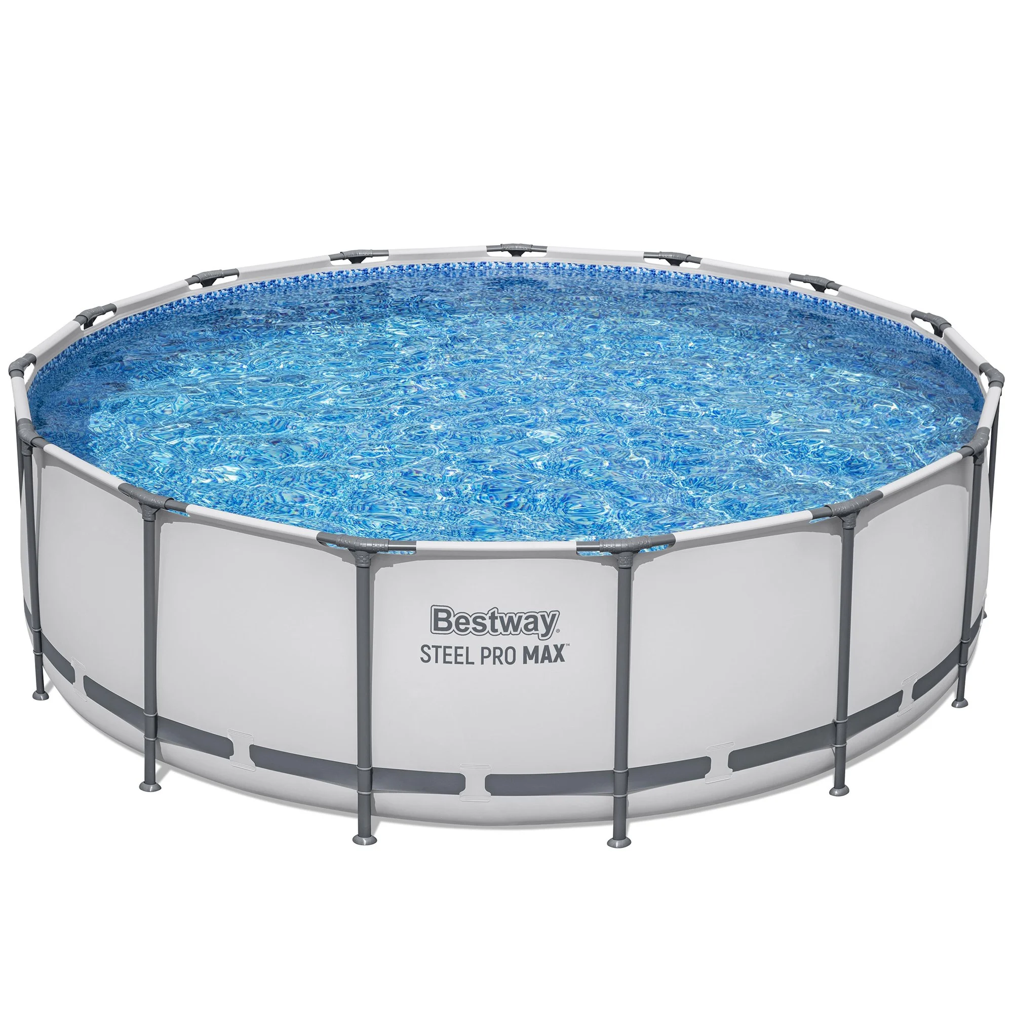 Bestway: Steel Pro MAX 15' X 48" Above Ground Pool Set - 4231 Gallon, Outdoor Family Pool, Corrosion & Puncture Resistant, Includes Filter, Pump, Ladder & Cover