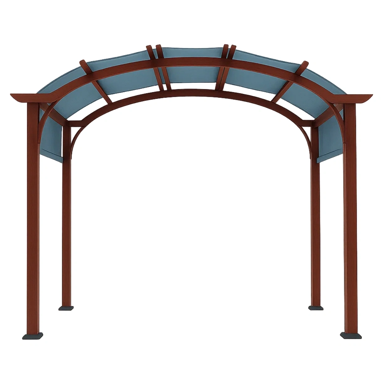 Cenador y quiosco arqueado,de madera,color marrón,con techo curvo de policarbonato,instalación independiente,300x180x220 cm,para jardín. - bGO8SJOFCIb7