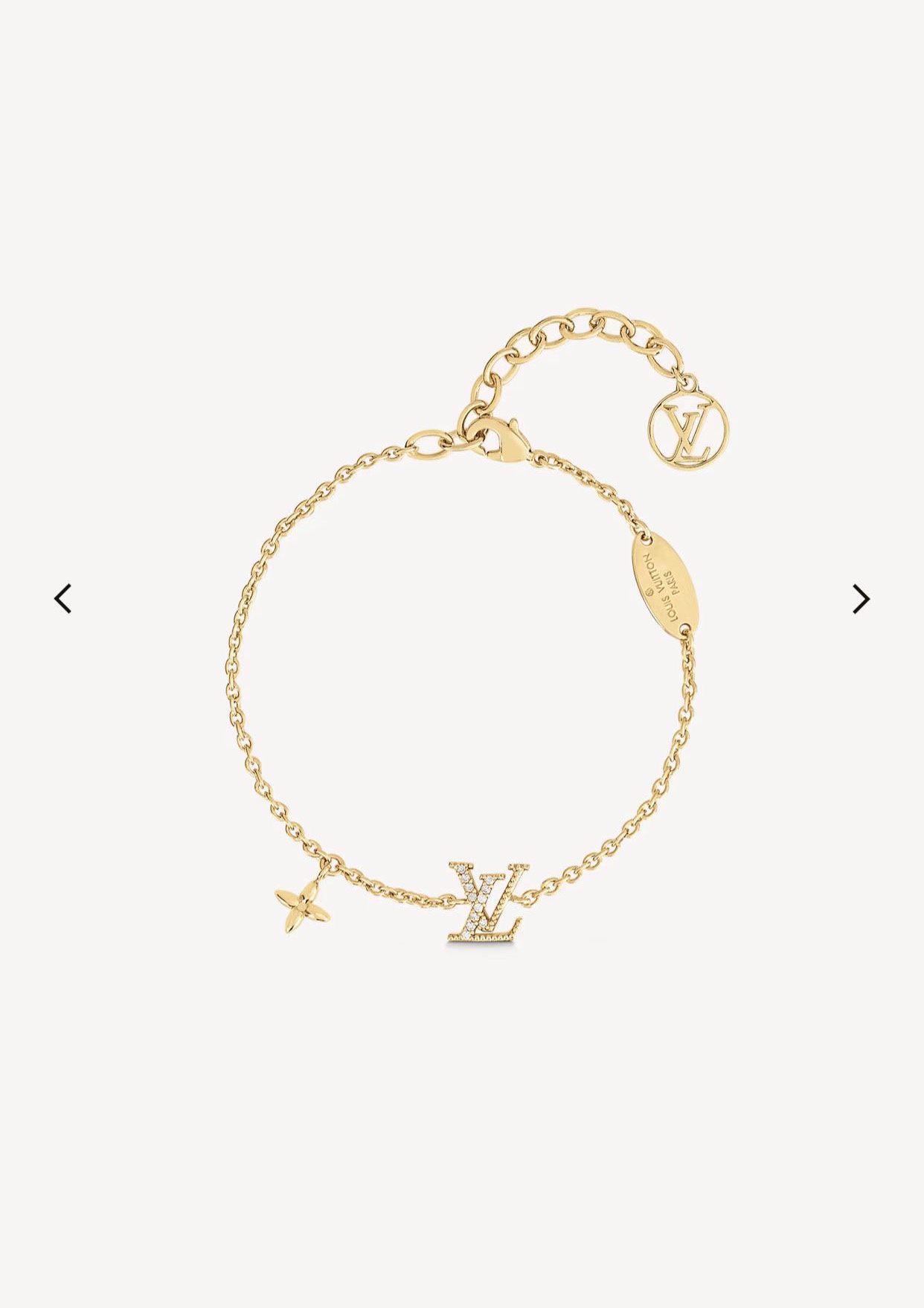 Louis Vuitton Diamond LV Letters Bracelet - Original Replica Club