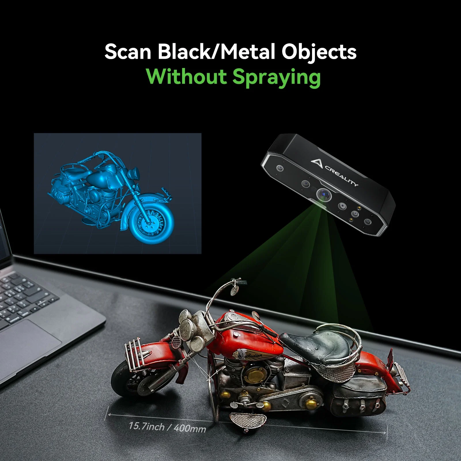Creality CR-Scan Otter 3D Scanner Kit High Accuracy 0.02mm with 8 LED Infrared Lights 24 Bit Full-Color Scan, Noiseless, Sensitive Operation for Windows/macOS - Image 6