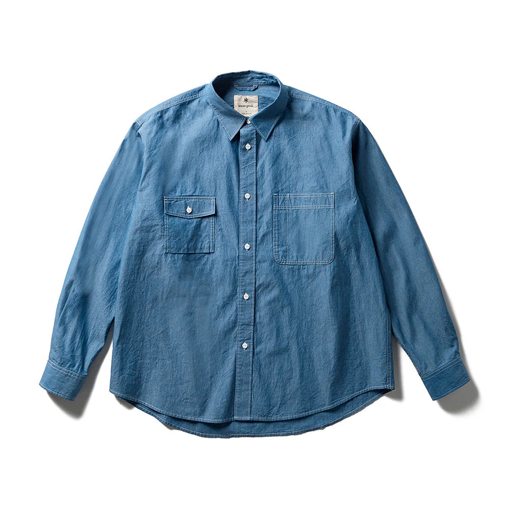 Snow Peak - Chemise de Travail Chambray - Bleu
