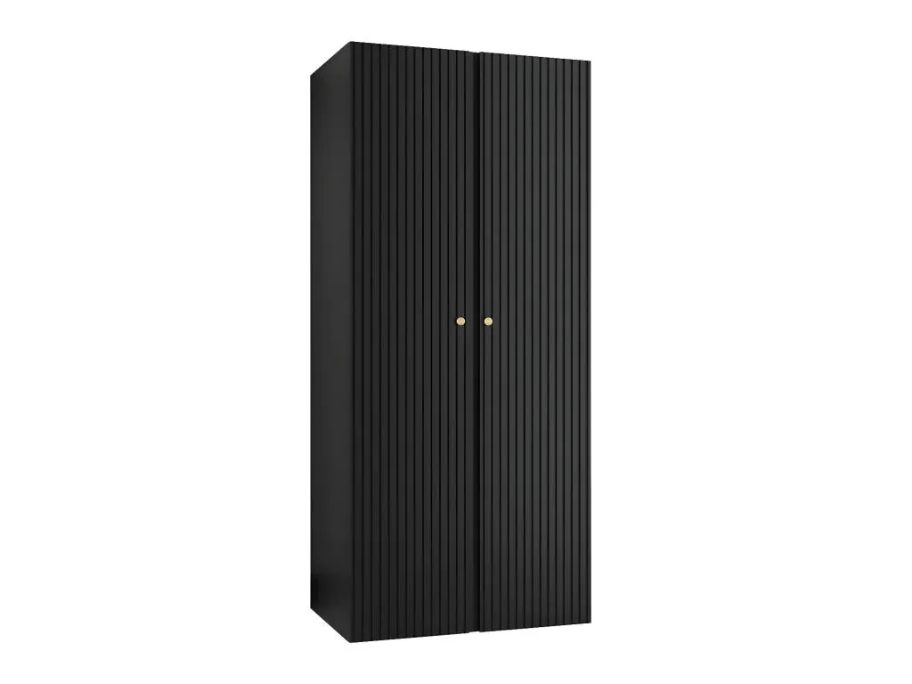 Armario Jmmhogar 395 Negro 186x74x44cm Puertas de armario - Con bisagras
