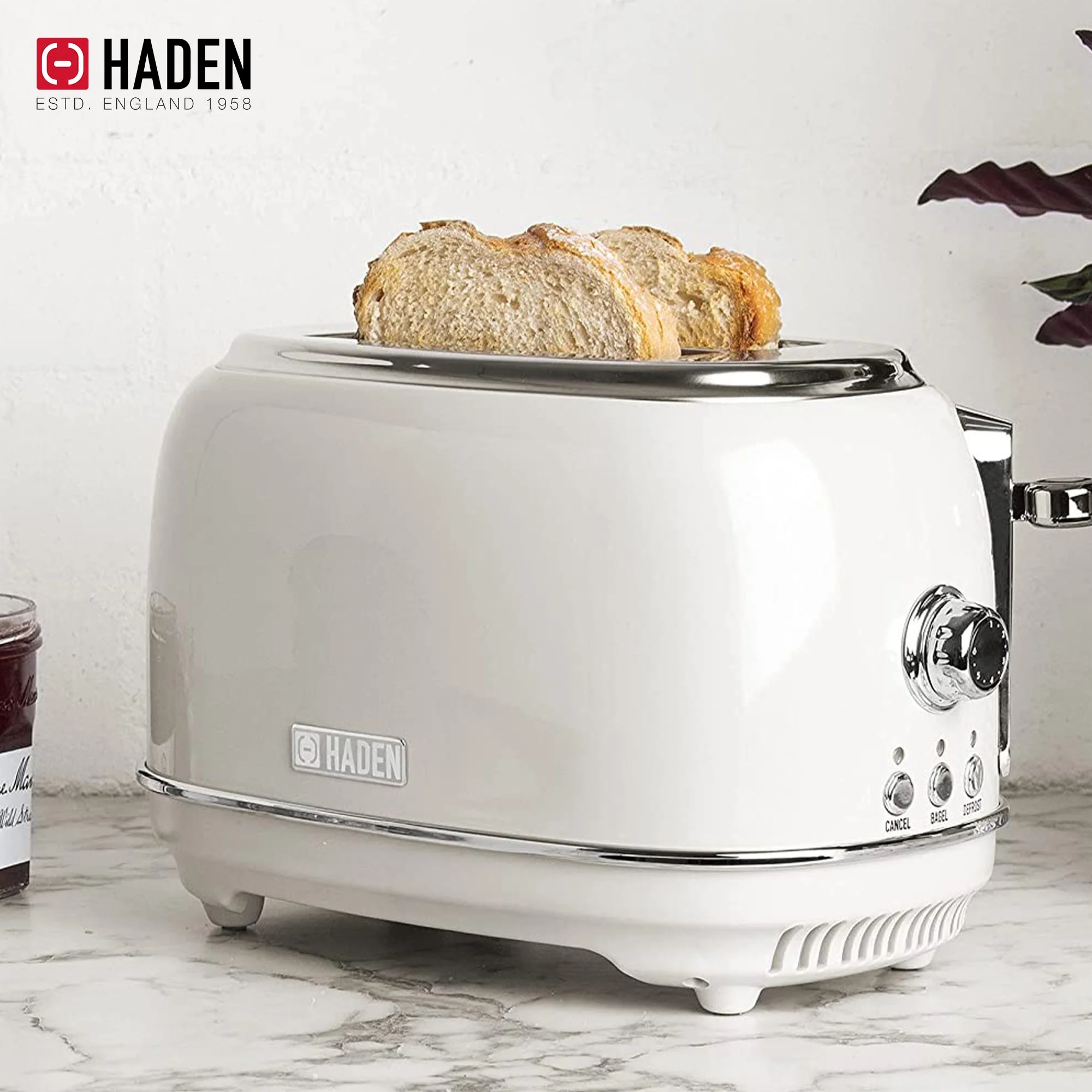 Haden Heritage 1.7 Liter Electric Kettle with 2 Slice Bread Toaster, White - Image 14