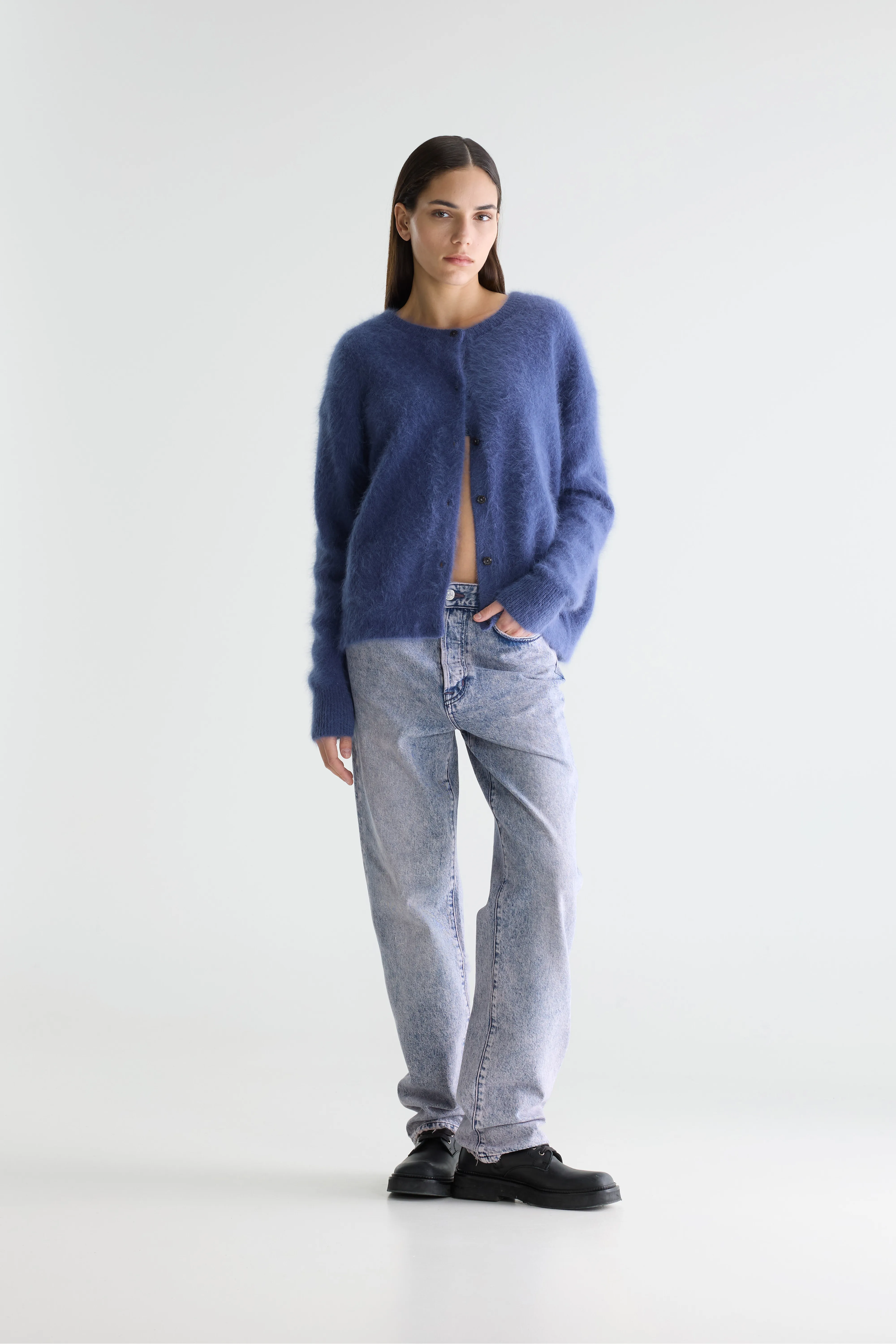 Bellerose Dathan angora-blend cardigan (261 / W / STORM)