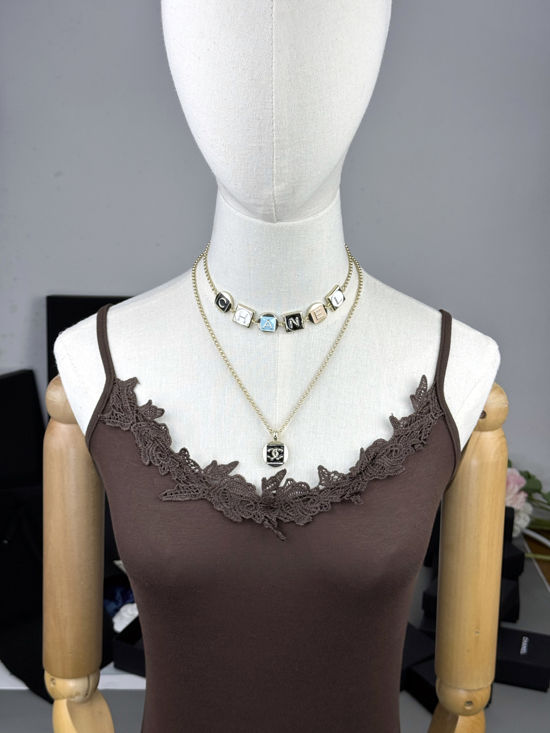 Chanel Geometric Enamel Charms Necklace - Original Replica Club