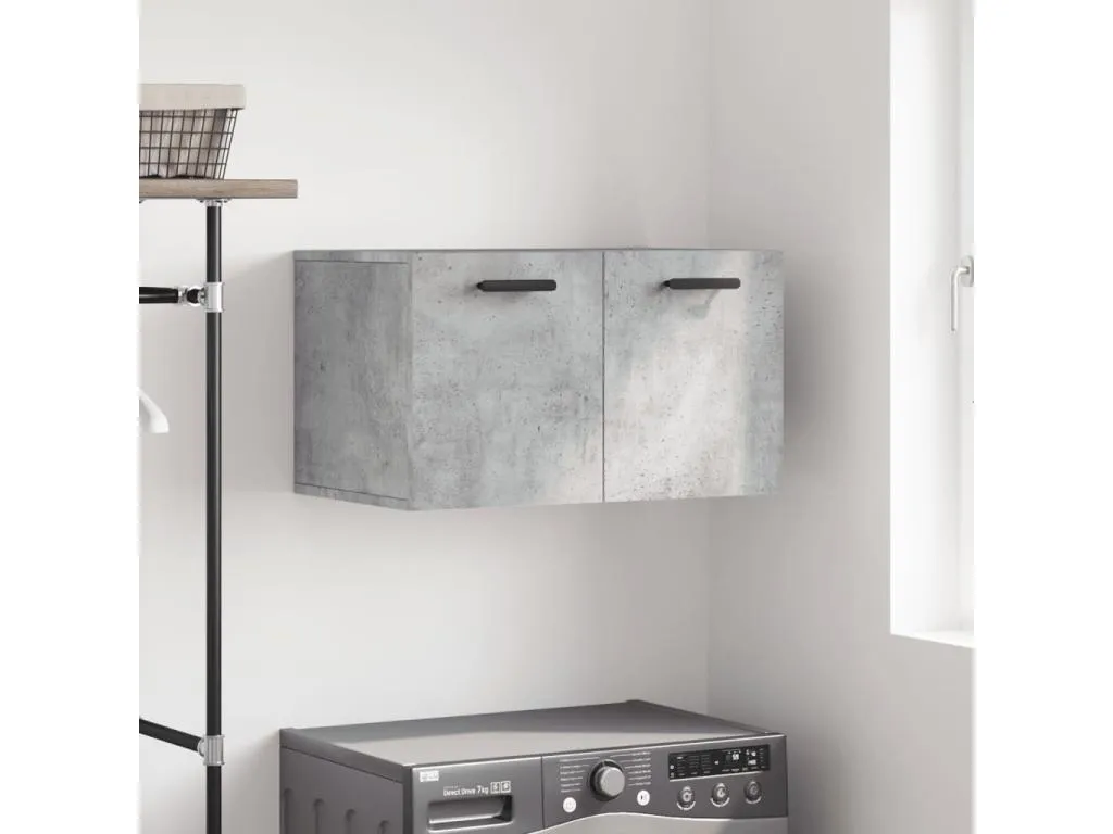 Vivircalido Armario de pared Vivircalido ingeniería gris hormigón 60x36.5x35 cm qctx96321