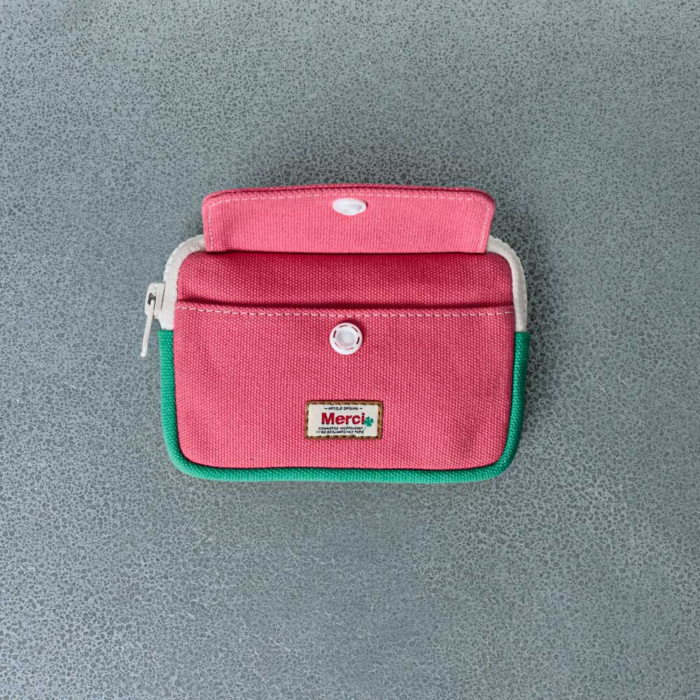Merci - Porte Monnaie Candide - Rose & Menthe