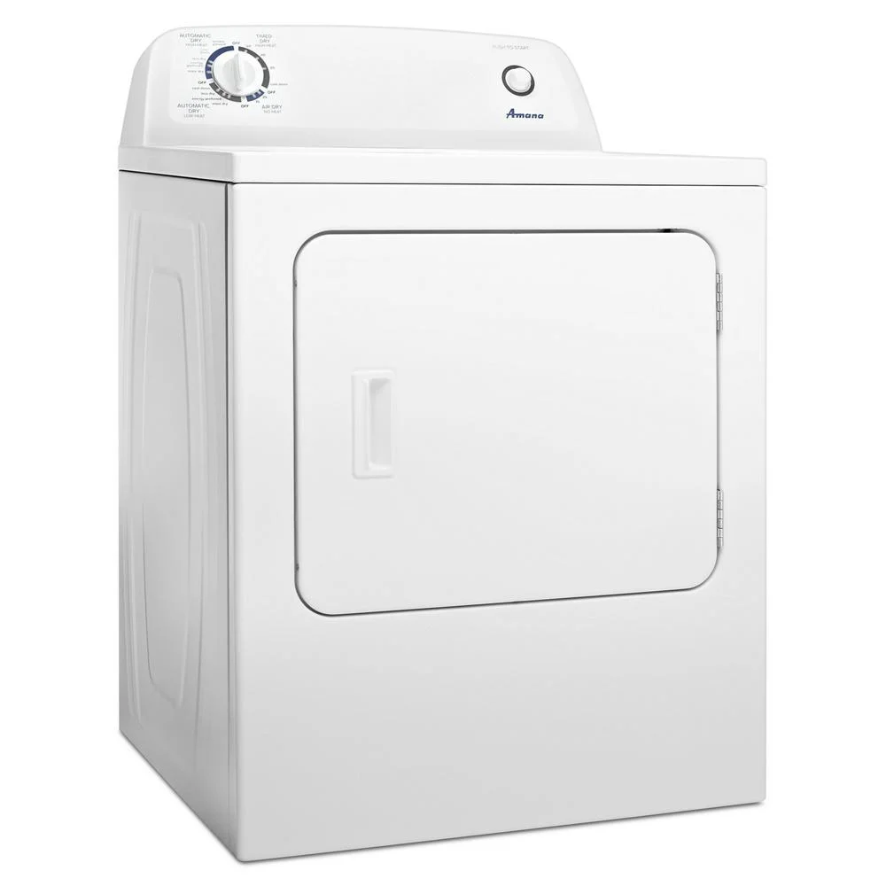 Amana 6.5 cu ft 240 mV White Electric Automatic Dryer - Image 5