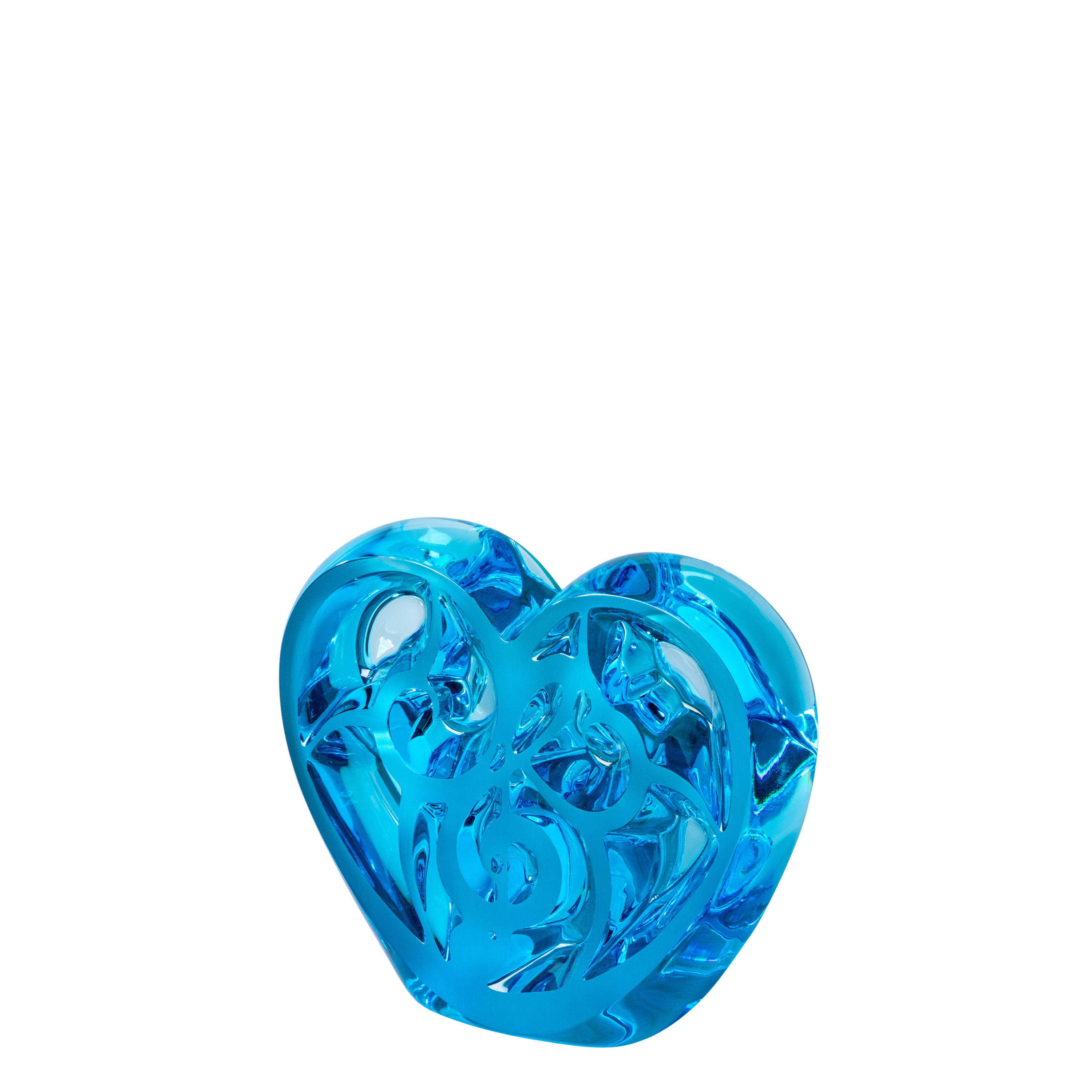 SCULPTURE MUSIC IS LOVE CŒUR - CRISTAL BLEU