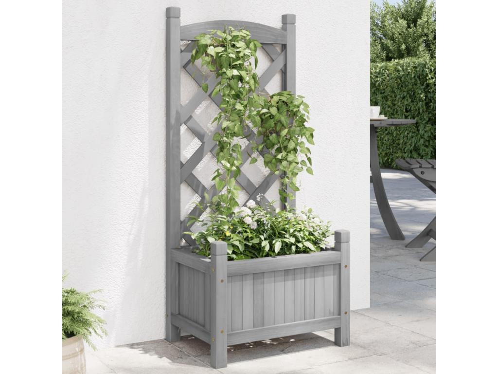 Con  nrejado madera maciza de Decoratodo gris