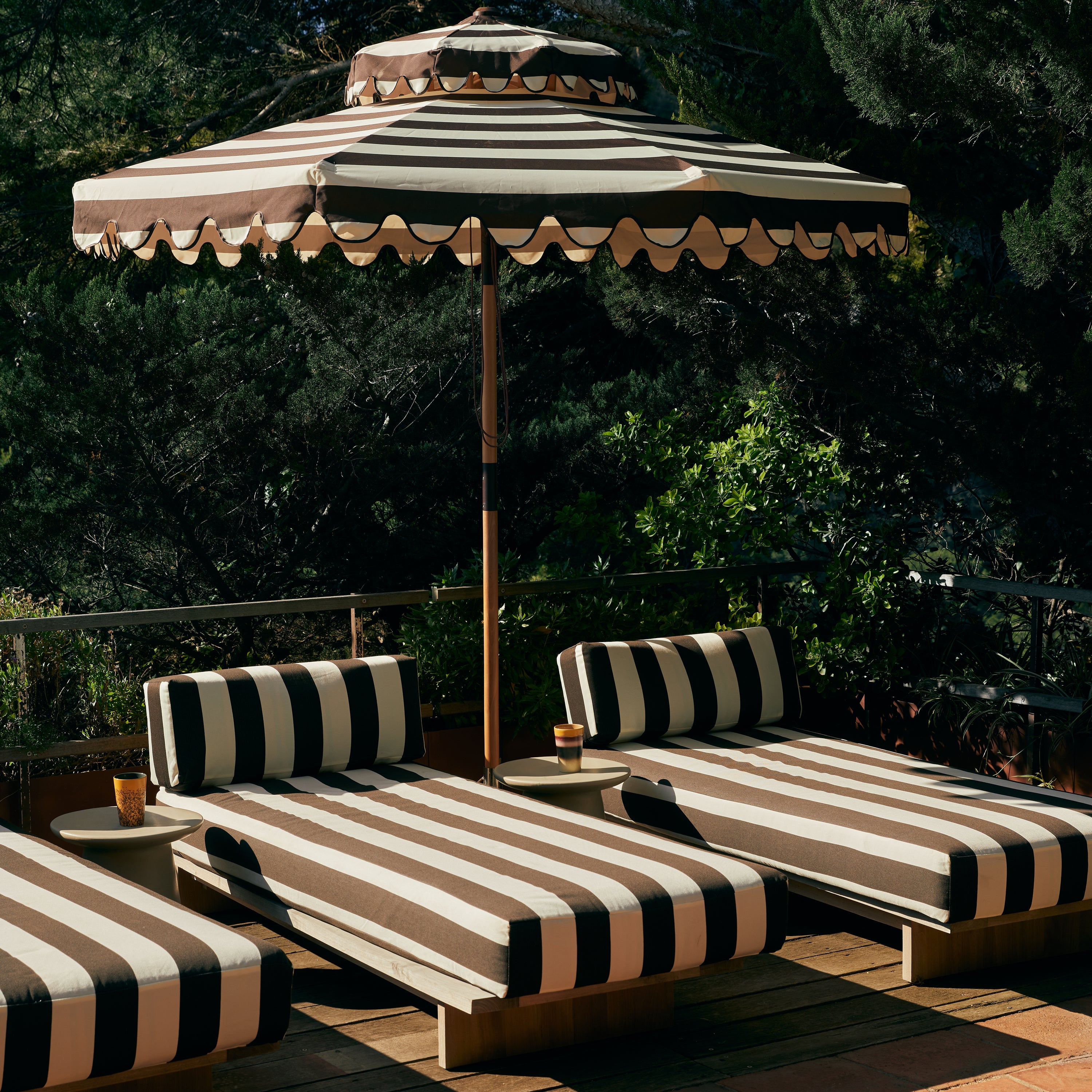 HKliving Teak Daybed - Straciatella