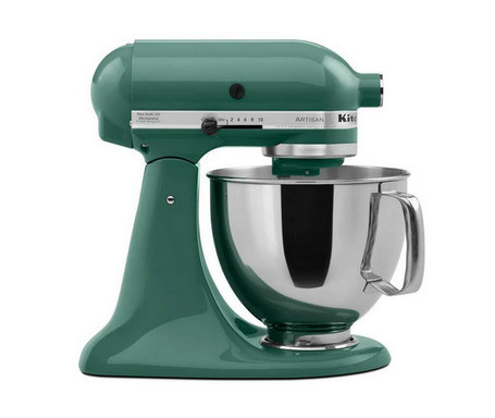 Artisan 5 Qt. 10-Speed Bay Leaf Stand Mixer with Flat Beater, 6-Wire Whip and Dough Hook Attachments