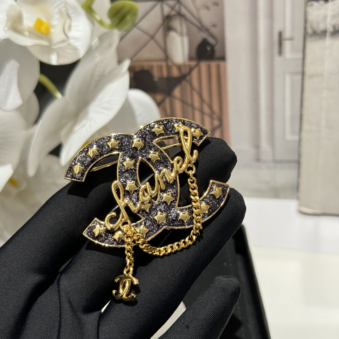 Chanel Star Enamel Coco Brooch Earrings - Original Replica Club