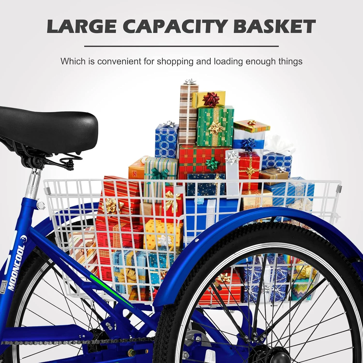 FICISOG 7 Speed Adult Tricycle for Women, 20/24/26 Inch Adult Trike with Basket, 3 Wheel Bikes for Adults Seniors, Cruise Trike for Shopping Picnic - Image 33