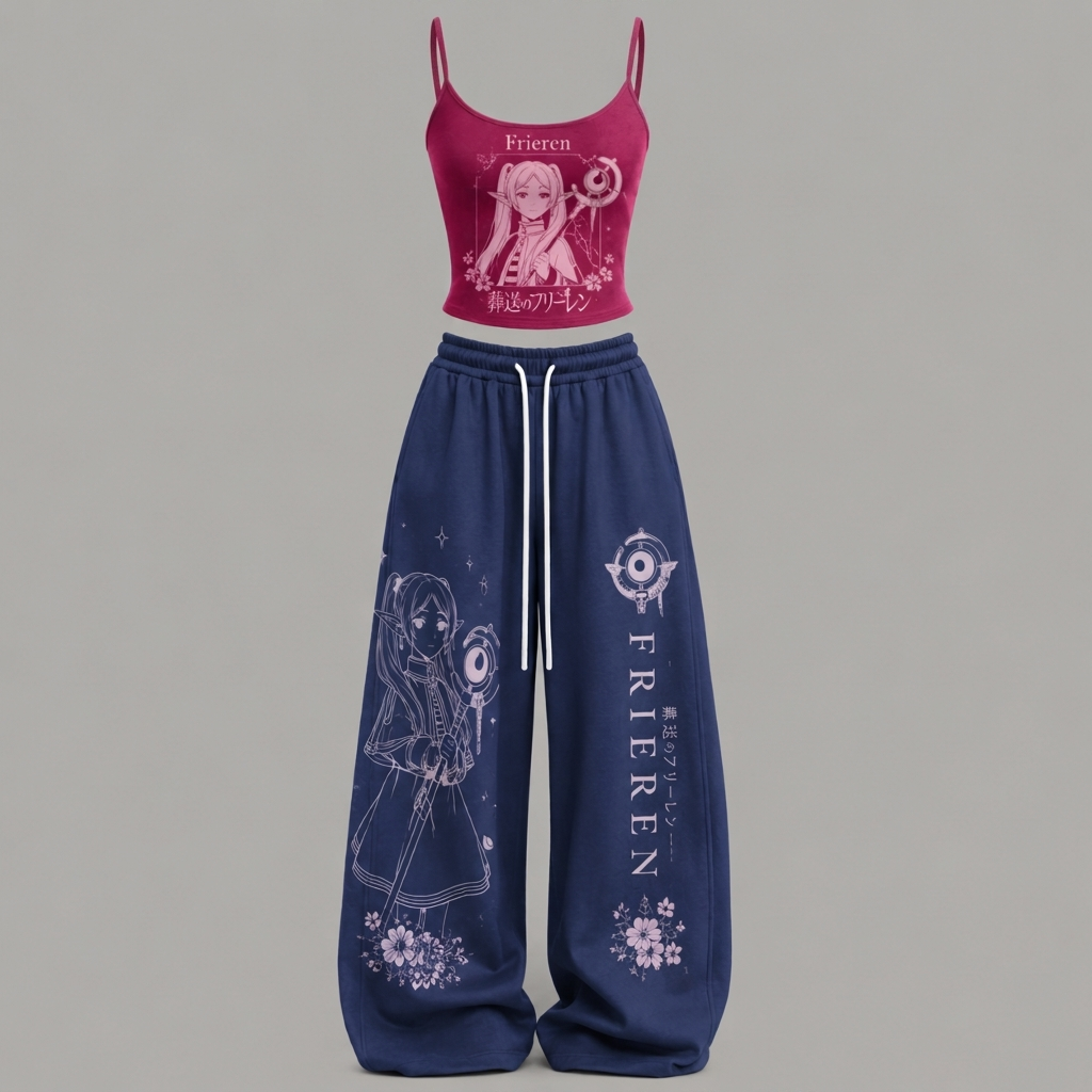 Frieren Top & Elasticated Trousers Two-Piece Set
