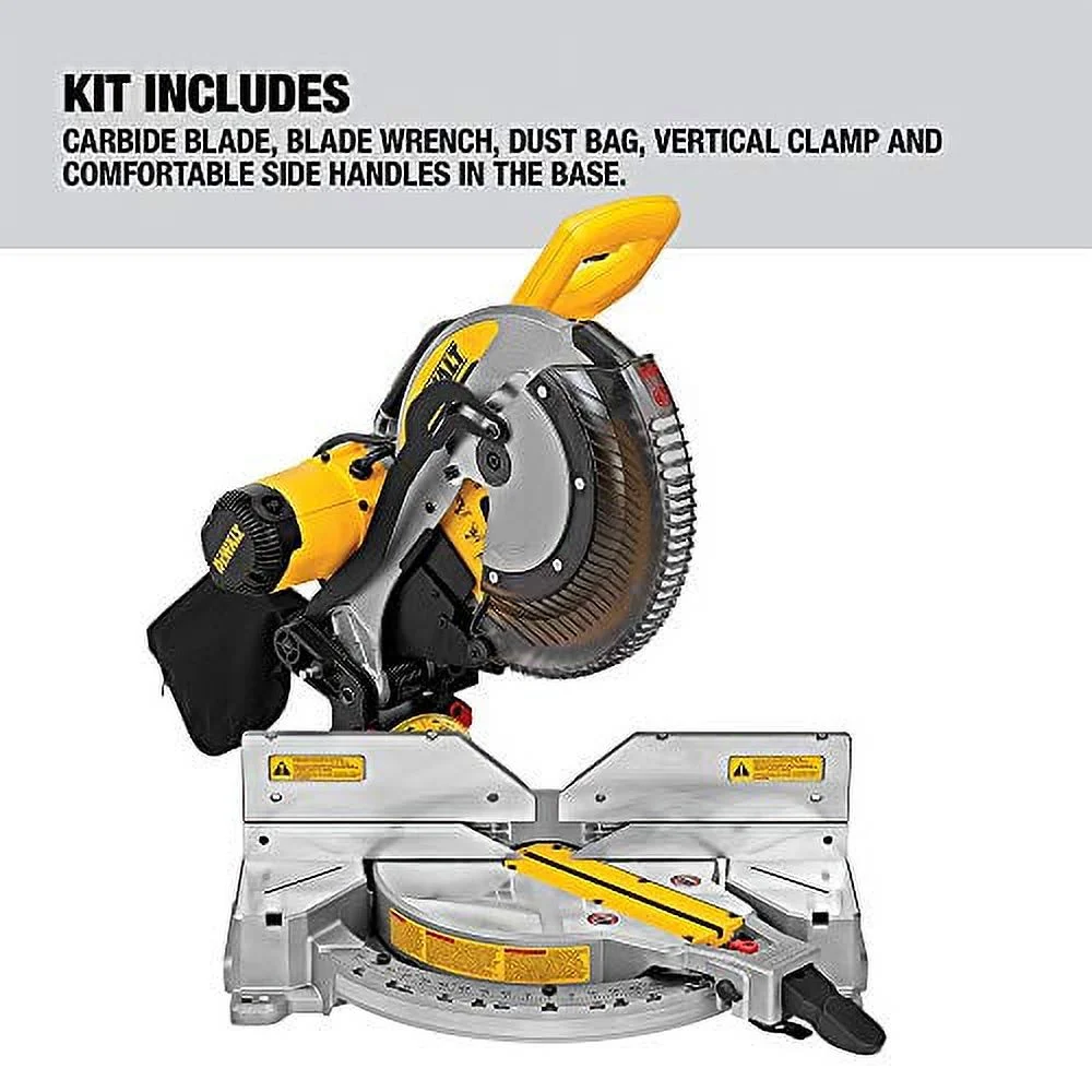 DEWALT 308351915 12 in. 15 Amp Compound Double Bevel Miter Saw - Image 3