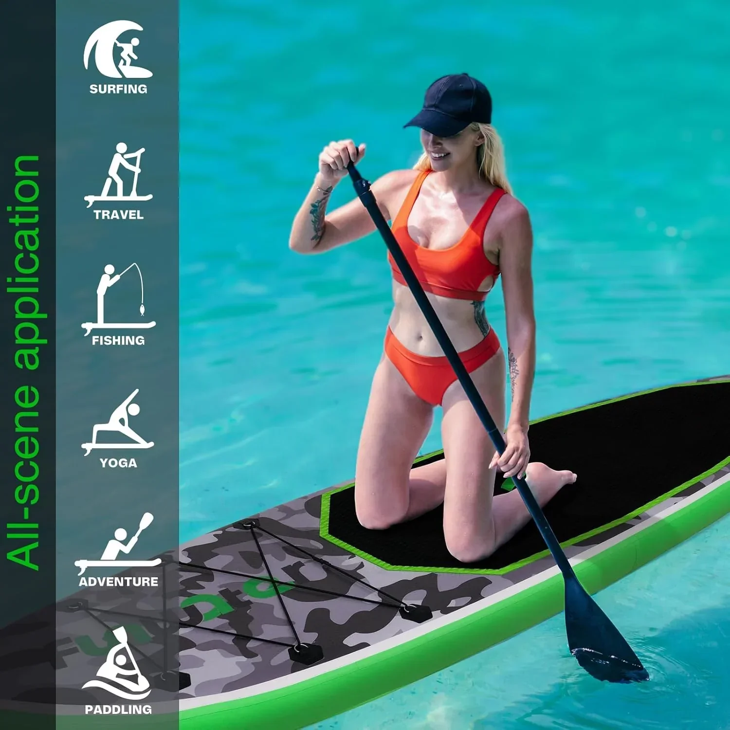 FunWater Inflatable Stand Up Paddle Board, 11 ft x 32 in x 6 in - SUP Paddle Accessories - Image 100 FunWater Inflatable Stand Up Paddle Board, 11 ft x 32 in x 6 in - SUP Paddle Accessories - Image 100